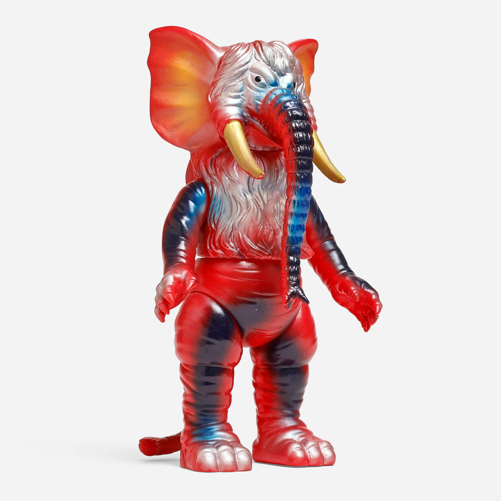 Tsuburaya Enterprise Mirrorman Taigan Standard Vinyl: Tsuburaya Enterprise Mirrorman Taigan Standard Vinyl Enterprise Japan, c. 1970 8.625 h x 5 w x 4.75 d in (22 x 13 x 12 cm) Taigon is one of the most visually striking figures in the entire pantheon of