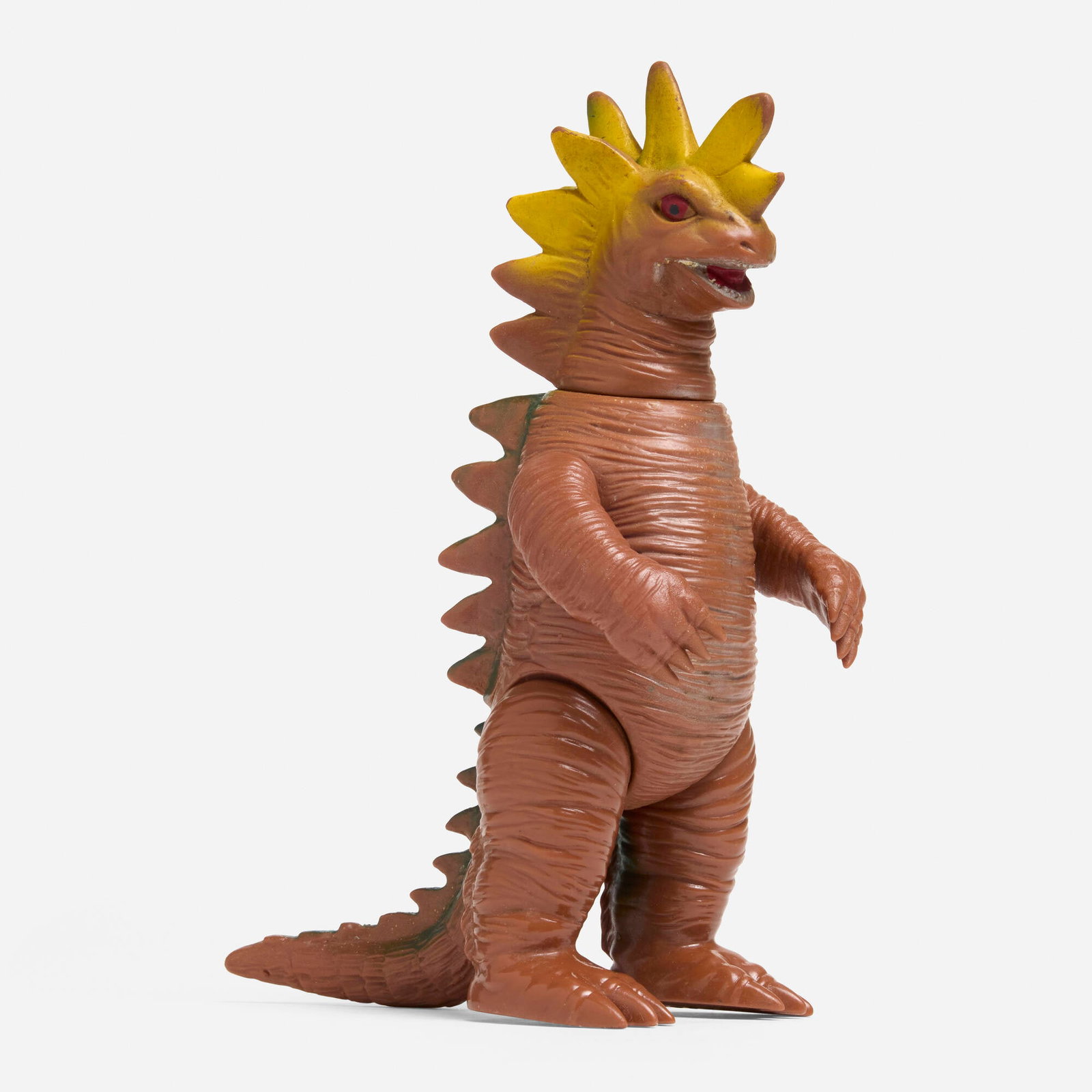 Tsuburaya Enterprise Mirrorman Sphenodon Standard Vinyl: Tsuburaya Enterprise Mirrorman Sphenodon Standard Vinyl Enterprise Japan, c. 1970 8.875 h x 3.75 w x 5.75 d in (23 x 10 x 15 cm) Issued under the Tsuburaya Enterprise brand a year after Bullmark went 