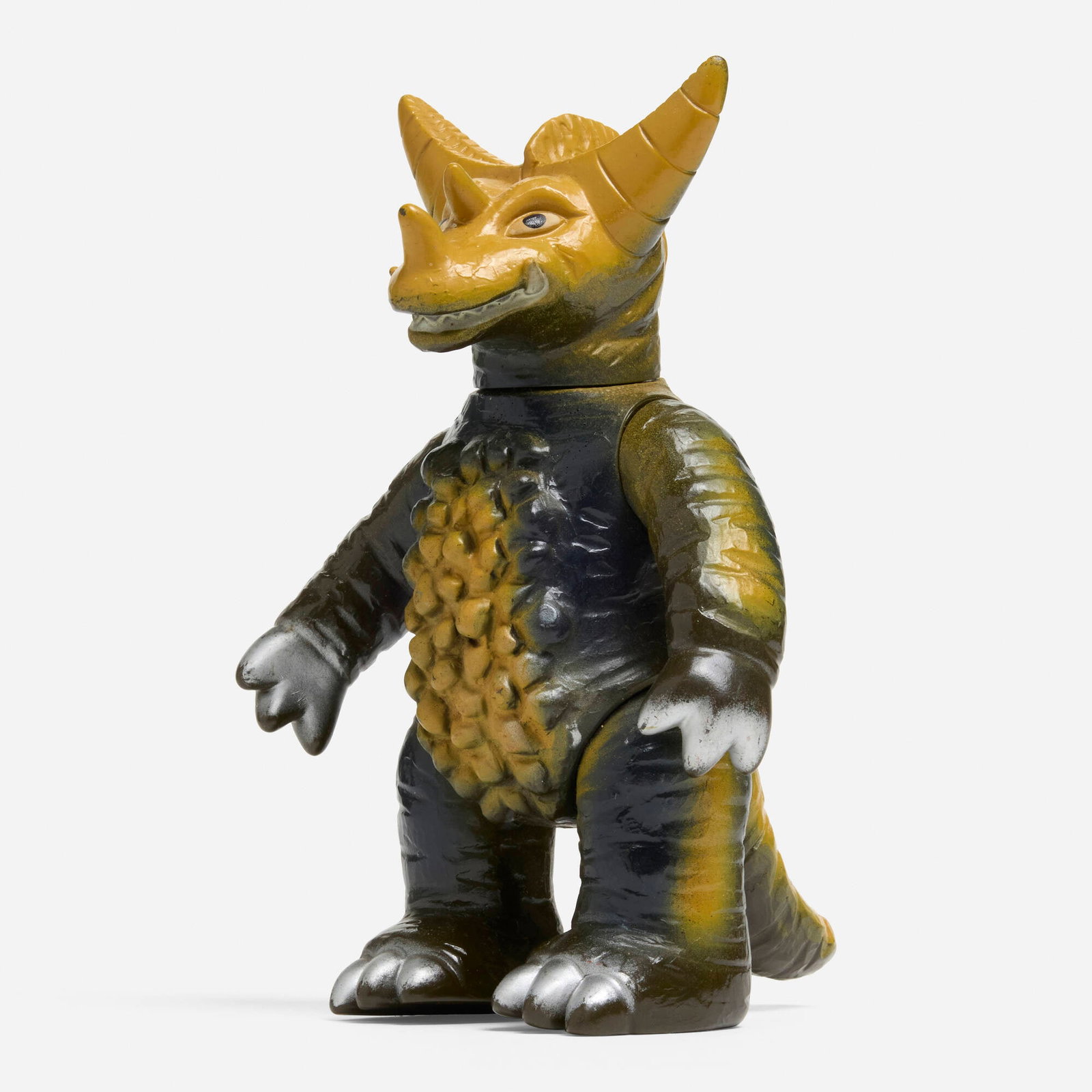 Pachi Miura Toy Gomora Standard Vinyl with Glow Paint: Pachi Miura Toy Gomora Standard Vinyl with Glow Paint Miura Toy Japan, c. 1970 6.5 h x 4.25 w x 4 d in (17 x 11 x 10 cm) Condition notes: Overall very good condition with minimal scattered paint rubs.