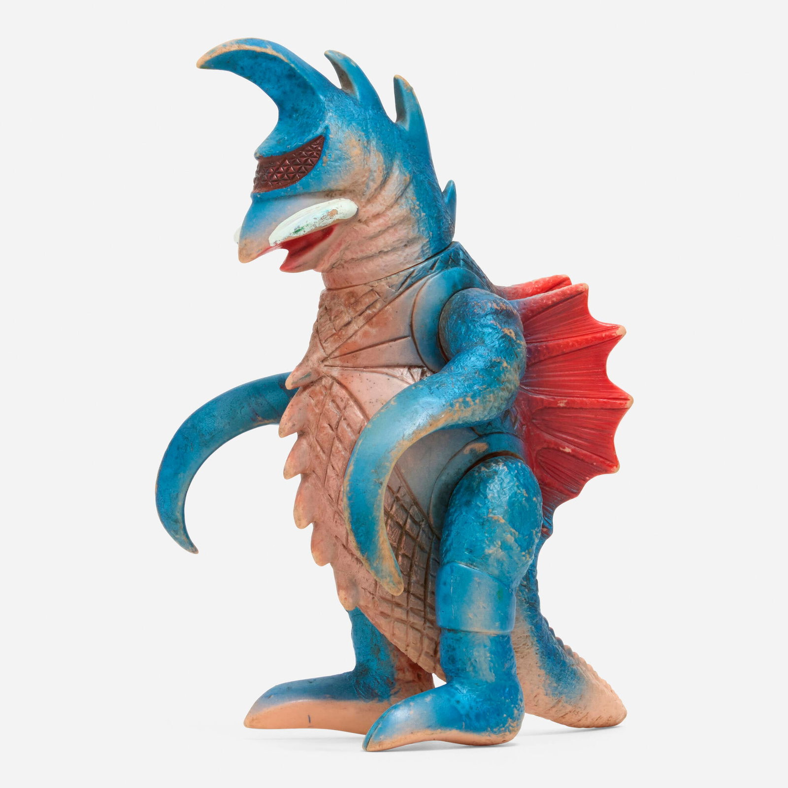 Bullmark Toho Gigan Standard Vinyl Medium Blue: Bullmark Toho Gigan Standard Vinyl Medium Blue Bullmark Japan, c. 1970 8.125 h x 4 w x 8 d in (21 x 10 x 20 cm) Scarce color variation with medium blue spray. Condition notes: Overall very good condit