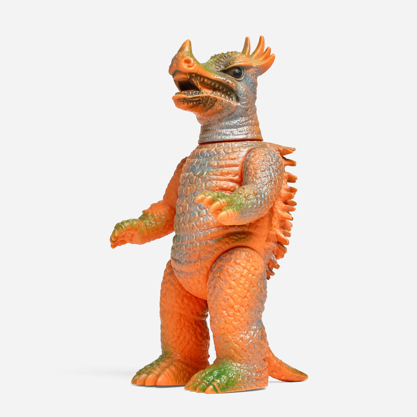 Bullmark Toho Anguirus Standard Vinyl: Bullmark Toho Anguirus Standard Vinyl Bullmark Japan, c. 1970 8.75 h x 4.875 w x 4.625 d in (22 x 12 x 12 cm) Condition notes: Overall very good condition with minimal scattered paint rubs. This work