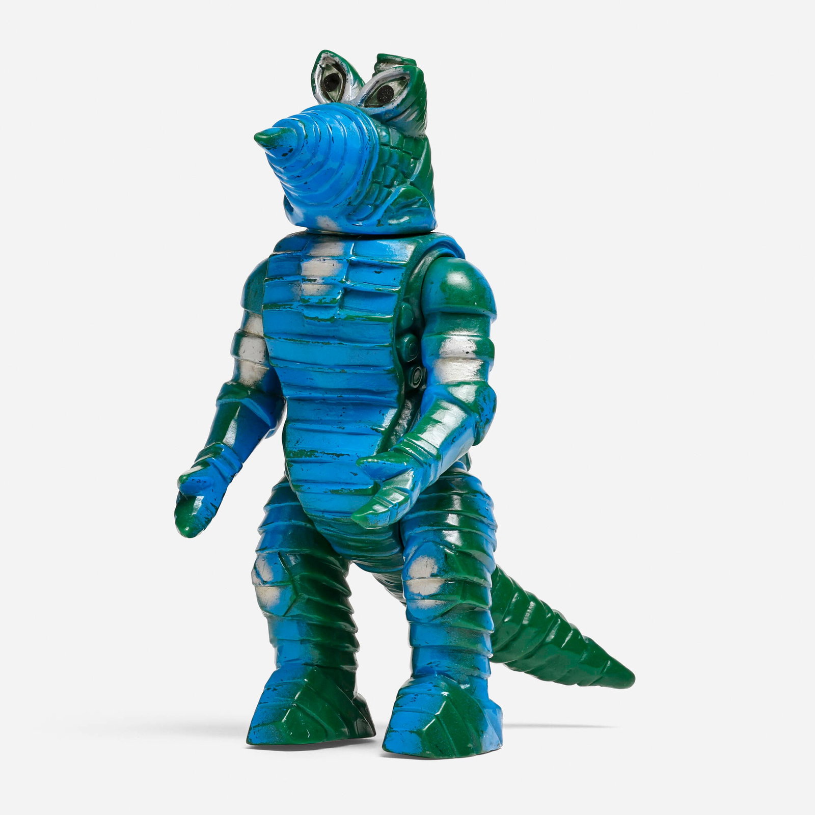 Bullmark Toho Moguera Standard Vinyl: Bullmark Toho Moguera Standard Vinyl Bullmark Japan, c. 1970 8.5 h x 4 w x 5 d in (22 x 10 x 13 cm) Condition notes: Overall good condition with minimal scattered paint rubs and writing on feet. This