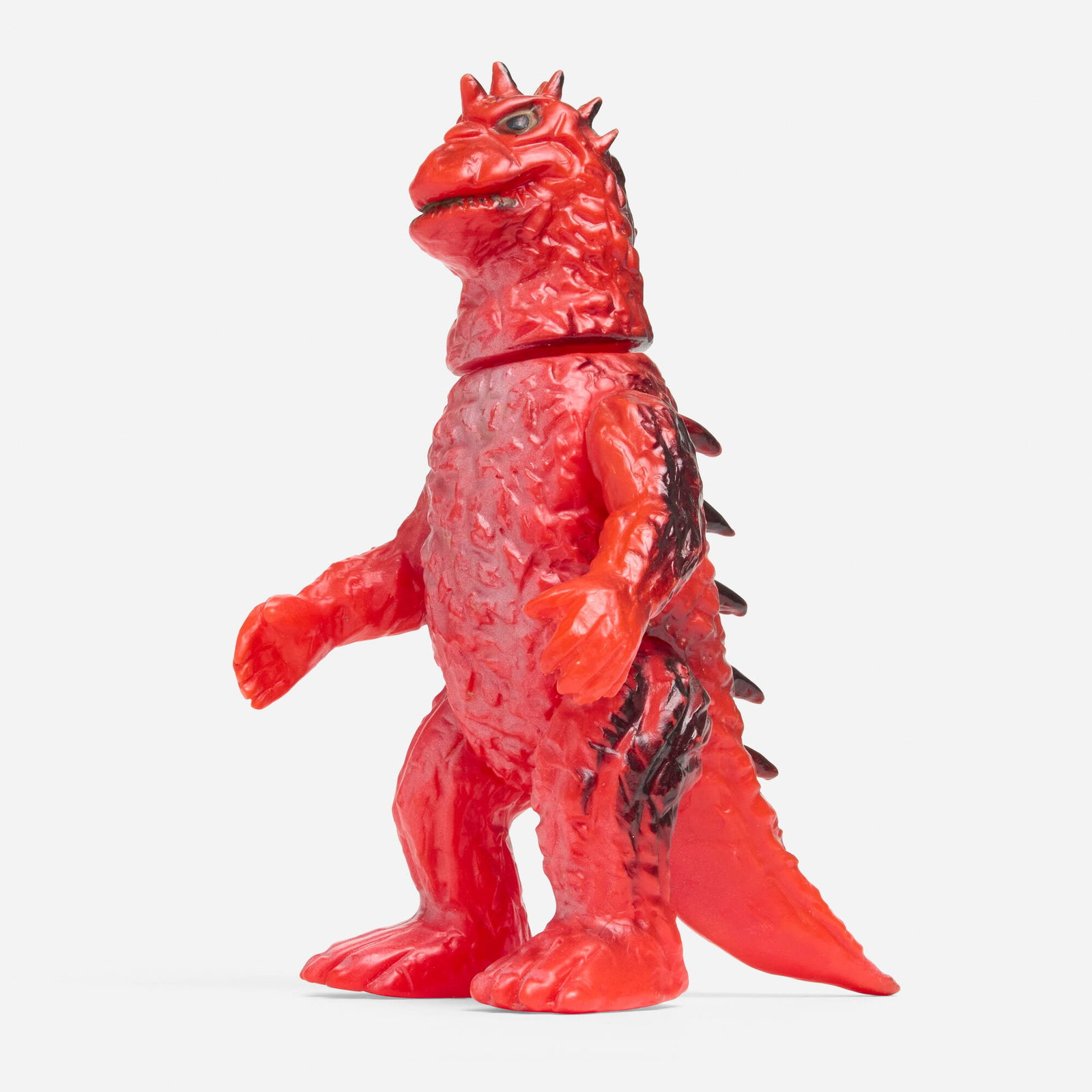 Bullmark Toho Varan Standard Vinyl in Red: Bullmark Toho Varan Standard Vinyl in Red Bullmark Japan, c. 1970 8.75 h x 5 w x 5.625 d in (22 x 13 x 14 cm) Scarce color variation cast in red vinyl with exceptional white and black spray. Condition