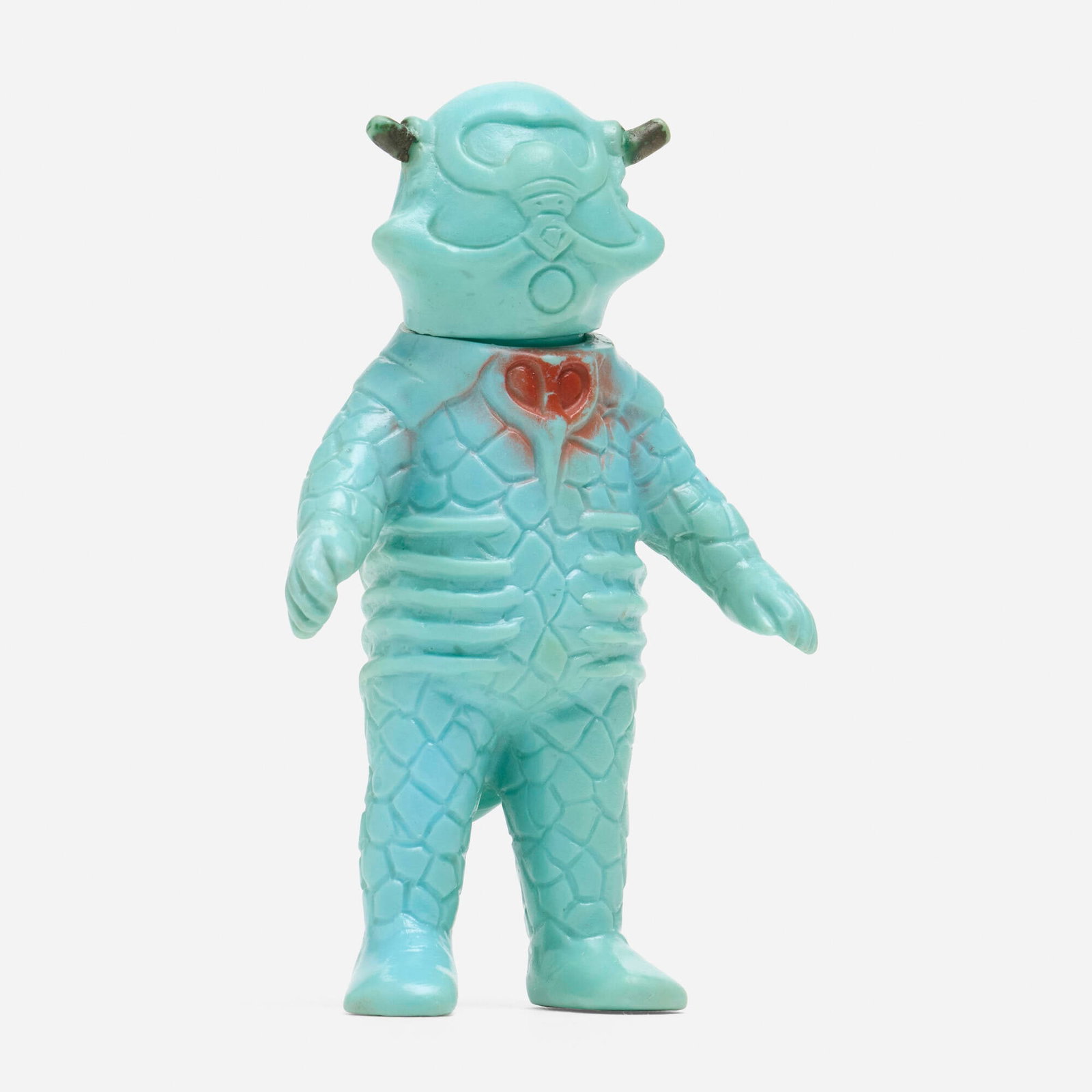 Bullmark Ultraseven Alien Bell Mini Vinyl: Bullmark Ultraseven Alien Bell Mini Vinyl Bullmark Japan, c. 1970 4 h x 2.5 w x 1.5 d in (10 x 6 x 4 cm) Condition notes: Overall very good condition with minimal scattered paint rubs. This work will