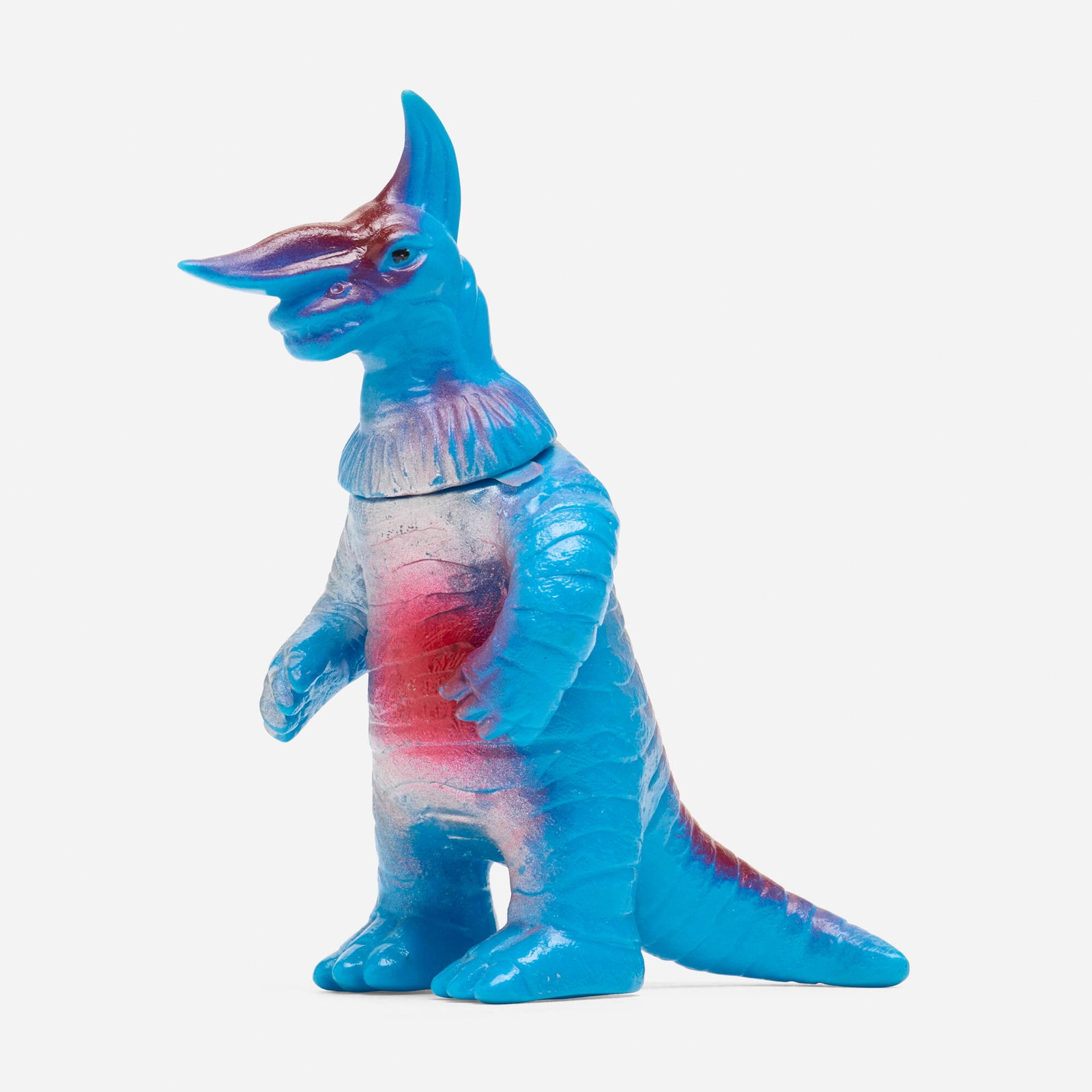 Pachi Bootleg Ultraman Kaiju Mini Vinyl: Pachi Bootleg Ultraman Kaiju Mini Vinyl Bullmark Japan, c. 1970 4.5 h x 2 w x 3.75 d in (11 x 5 x 10 cm) Unique combination of an Oil Drinker head on Gokinosaurus body. Condition notes: Overall very g