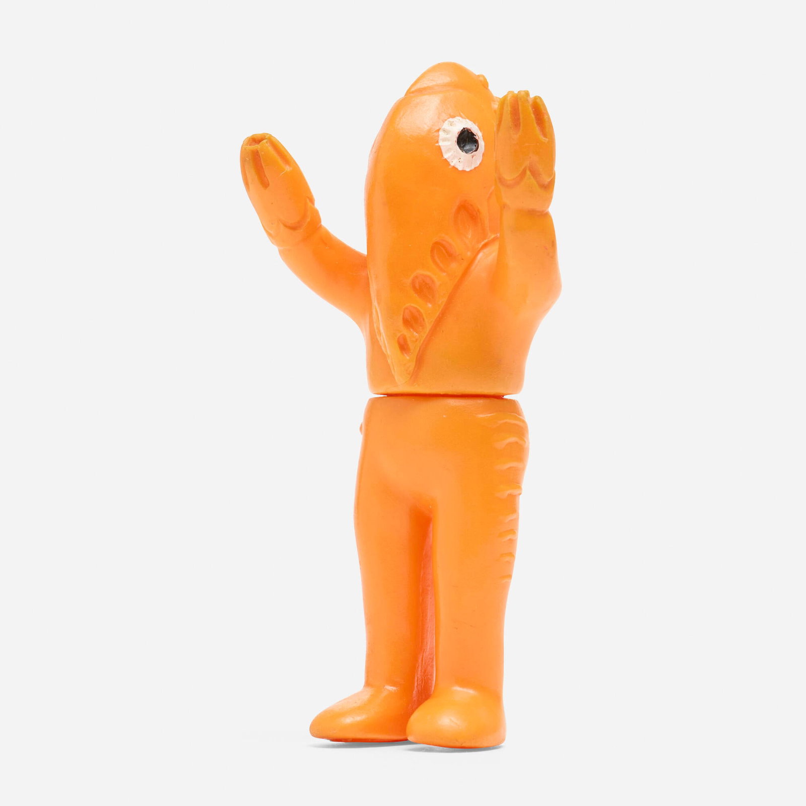 Bullmark Ultraseven Alien Metron Mini Vinyl: Bullmark Ultraseven Alien Metron Mini Vinyl Bullmark Japan, c. 1970 4 h x 2 w x 1 d in (10 x 5 x 3 cm) Condition notes: Overall very good condition with minimal scattered paint rubs. This work will sh