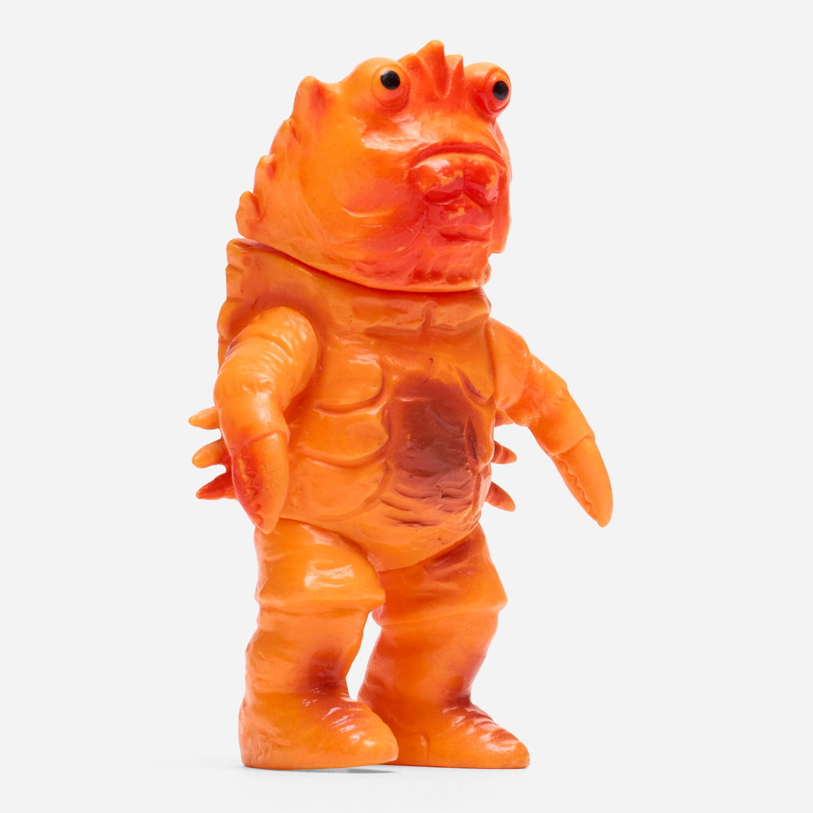 Bullmark Return of Ultraman Zanika Medium Vinyl: Bullmark Return of Ultraman Zanika Medium Vinyl Bullmark Japan, c. 1970 5 h x 3 w x 2.25 d in (13 x 8 x 6 cm) Condition notes: Overall very good condition with minimal scattered paint rubs. This work