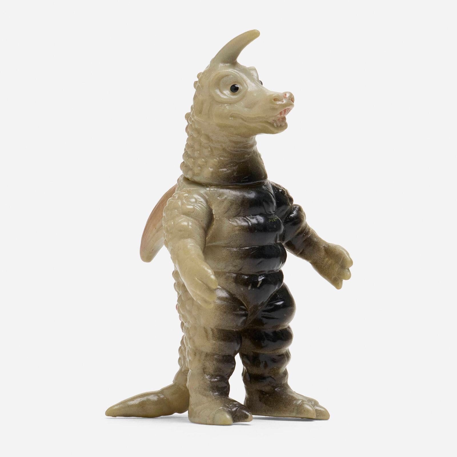 Bullmark Ultraman Leo Giras Brothers Black Mini Vinyl: Bullmark Ultraman Leo Giras Brothers Black Mini Vinyl Bullmark Japan, c. 1970 4 h x 2 w x 2.25 d in (10 x 5 x 6 cm) Condition notes: Overall very good condition with minimal scattered paint rubs. This