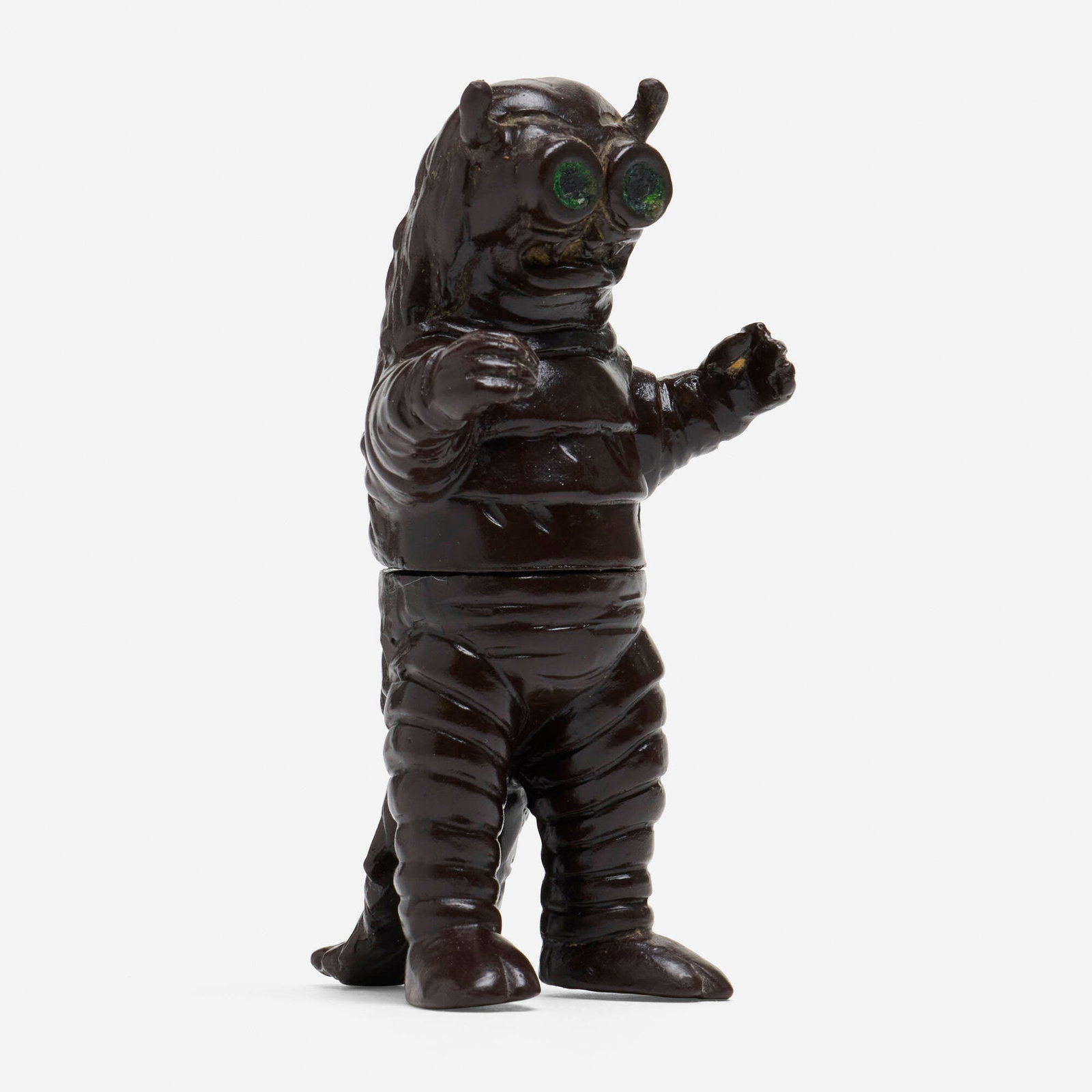 Bullmark Ultraman Keyla Mini Vinyl: Bullmark Ultraman Keyla Mini Vinyl Bullmark Japan, c. 1970 4 h x 2.25 w x 2 d in (10 x 6 x 5 cm) Condition notes: Overall very good condition with minimal scattered paint rubs. This work will ship fro