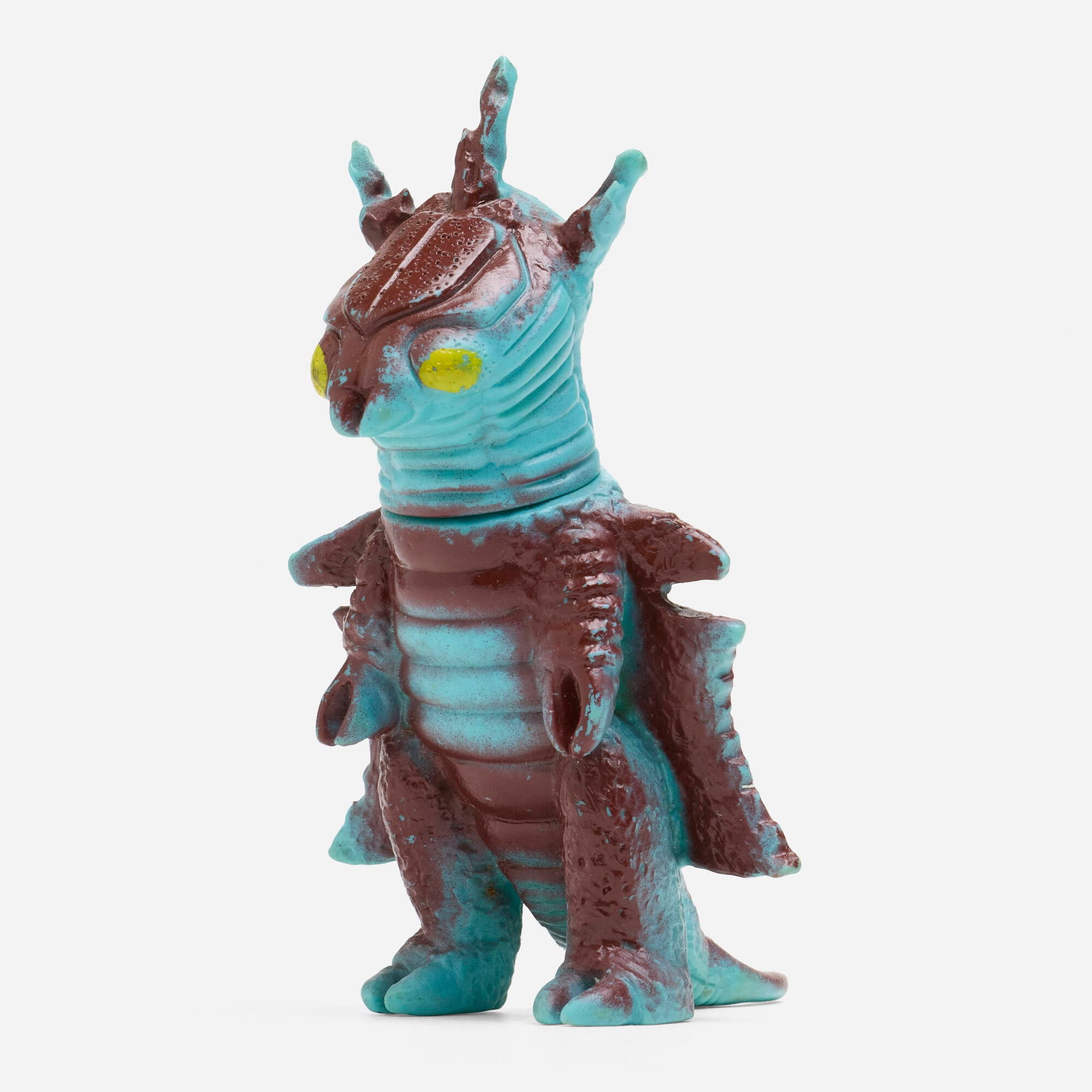 Bullmark Ultraman Ace Aribunta Mini Vinyl: Bullmark Ultraman Ace Aribunta Mini Vinyl Bullmark Japan, c. 1970 4.75 h x 2.75 w x 3.25 d in (12 x 7 x 8 cm) Condition notes: Overall very good condition with minimal scattered paint rubs. This work