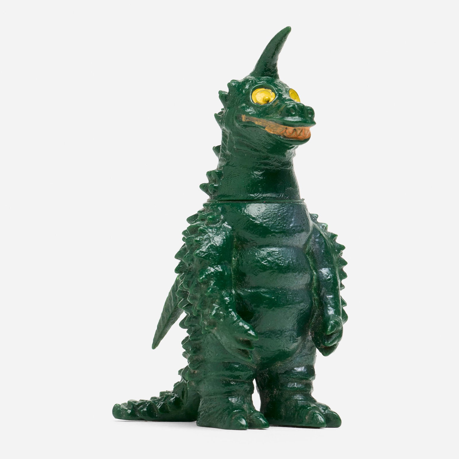 Bullmark Ultraman Leo Giras Brothers Black Mini Vinyl: Bullmark Ultraman Leo Giras Brothers Black Mini Vinyl Bullmark Japan, c. 1970 4 h x 2 w x 2 d in (10 x 5 x 5 cm) Condition notes: Overall very good condition with minimal scattered paint rubs. This wo