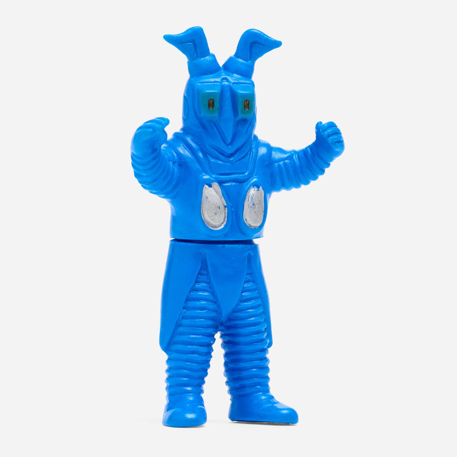 Bullmark Ultraman Zetton Mini Vinyl: Bullmark Ultraman Zetton Mini Vinyl Bullmark Japan, c. 1970 4.5 h x 2.5 w x 1.5 d in (11 x 6 x 4 cm) Condition notes: Overall very good condition with minimal scattered paint rubs. This work will ship