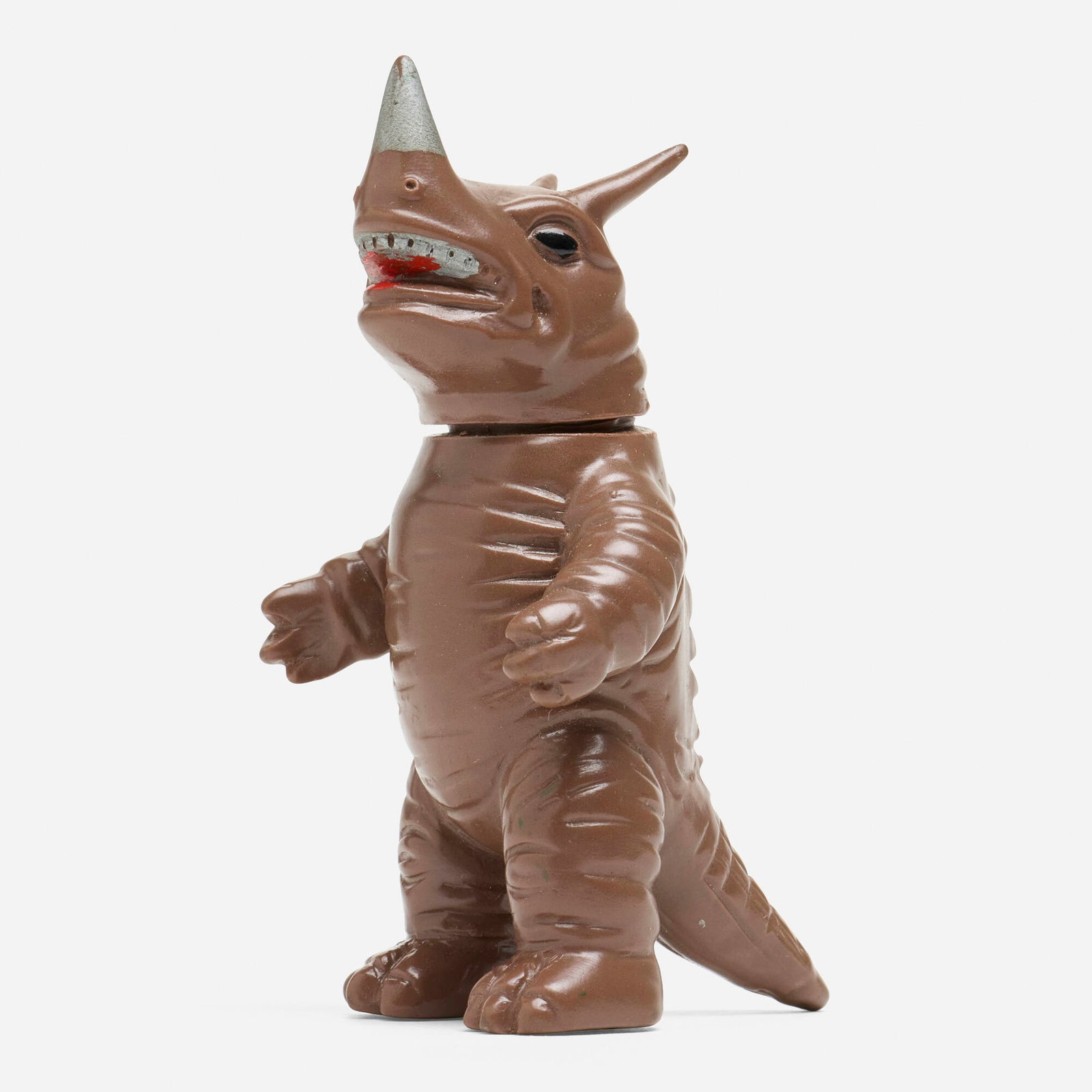 Bullmark Ultraman Neronga Mini Vinyl: Bullmark Ultraman Neronga Mini Vinyl Bullmark Japan, c. 1970 4 h x 2 w x 2 d in (10 x 5 x 5 cm) Condition notes: Overall very good condition with minimal scattered paint rubs. This work will ship from