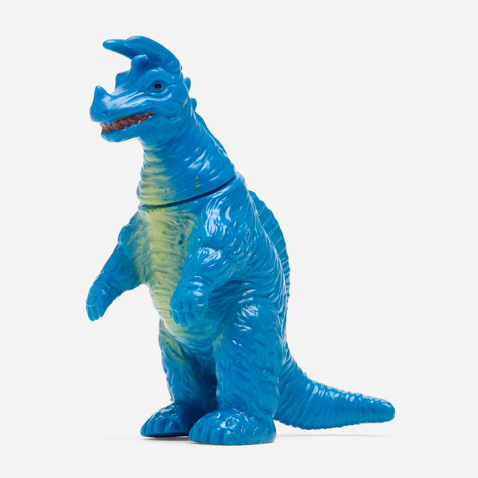 Tsuburaya Enterprise Return of Ultraman Kingsaurus III Mini Vinyl: Tsuburaya Enterprise Return of Ultraman Kingsaurus III Mini Vinyl Enterprise Japan, c. 1970 4 h x 1.75 w x 2.75 d in (10 x 4 x 7 cm) Condition notes: Overall good condition with minimal scattered pain