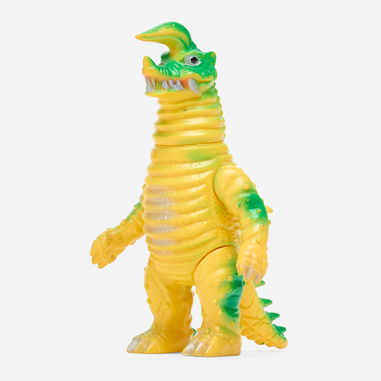 Bullmark Return of Ultraman Black King Medium Vinyl: Bullmark Return of Ultraman Black King Medium Vinyl Bullmark Japan, c. 1970 5 h x 3.25 w x 3.5 d in (13 x 8 x 9 cm) Condition notes: Overall very good condition with minimal scattered paint rubs. This