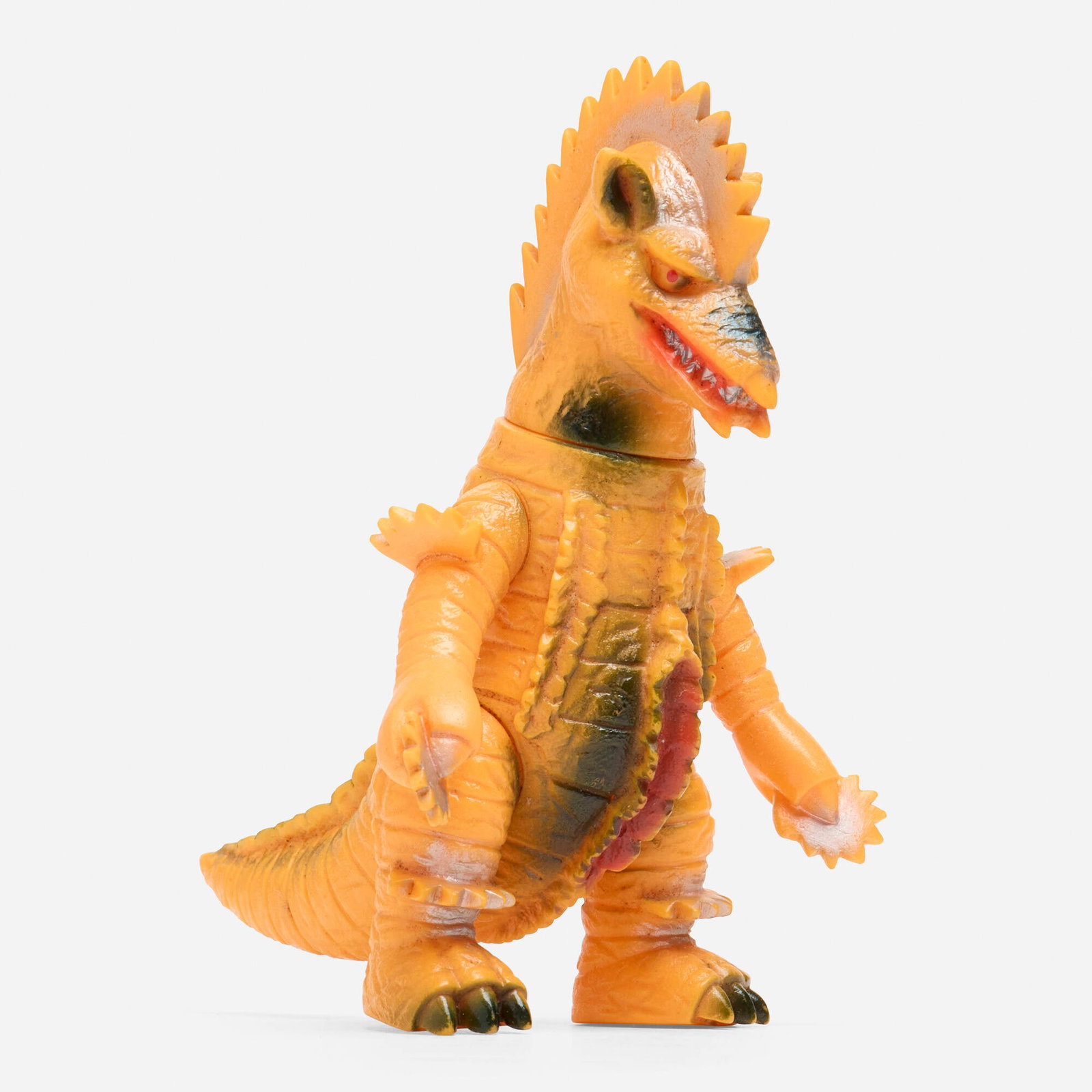 Bullmark Return of Ultraman Gronken Medium Vinyl: Bullmark Return of Ultraman Gronken Medium Vinyl Bullmark Japan, c. 1970 5.5 h x 3.5 w x 3.75 d in (14 x 9 x 10 cm) Condition notes: Overall very good condition with minimal scattered paint rubs. This