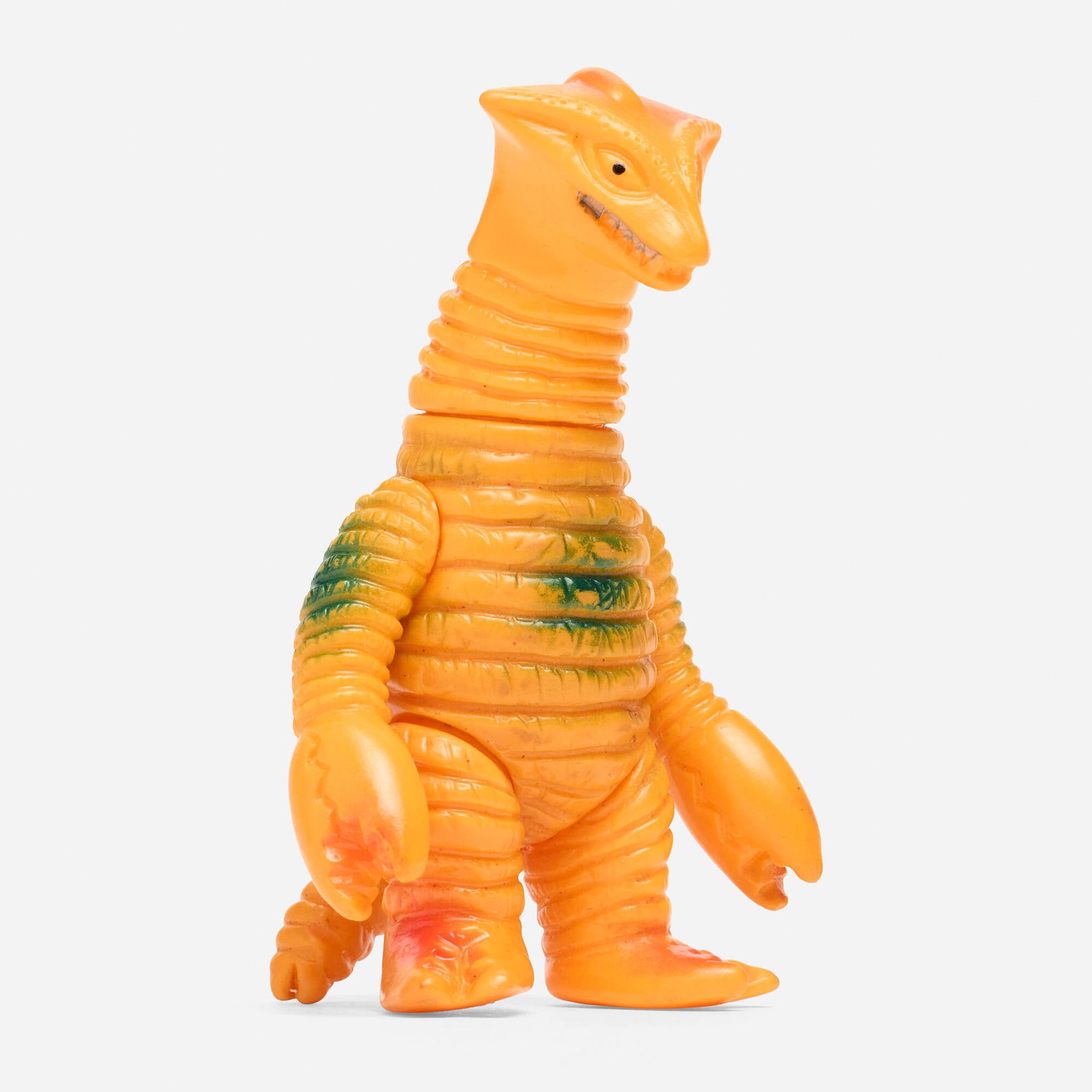 Bullmark Return of Ultraman Sadola Medium Vinyl: Bullmark Return of Ultraman Sadola Medium Vinyl Bullmark Japan, c. 1970 5 h x 3.25 w x 3 d in (13 x 8 x 8 cm) Condition notes: Overall very good condition with minimal scattered paint rubs. This work