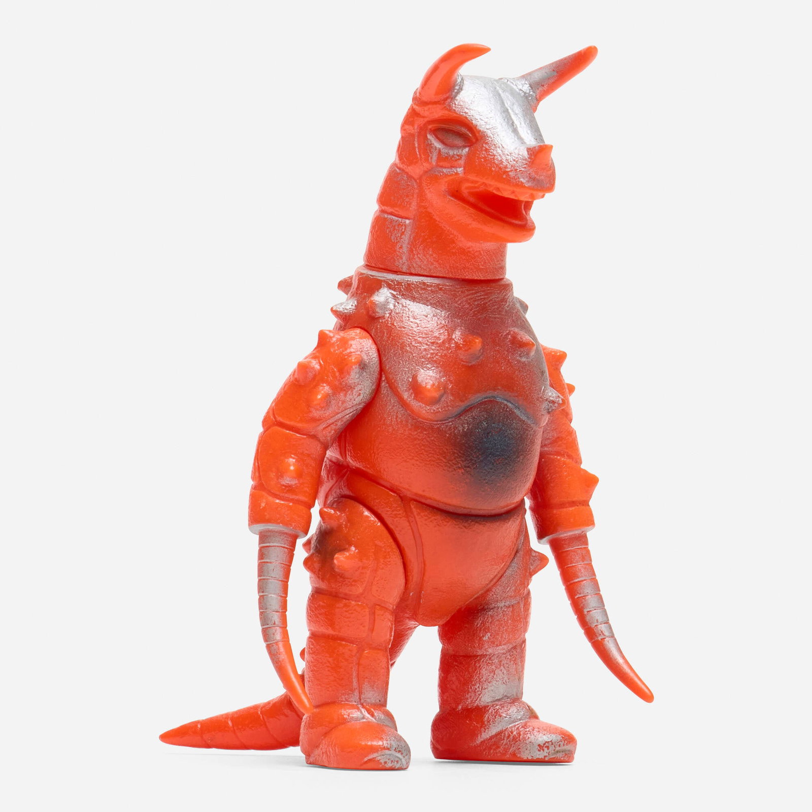 Bullmark Return of Ultraman Gudon Medium Vinyl: Bullmark Return of Ultraman Gudon Medium Vinyl Bullmark Japan, c. 1970 5 h x 2.75 w x 3.75 d in (13 x 7 x 10 cm) Condition notes: Overall very good condition with minimal scattered paint rubs. This wo