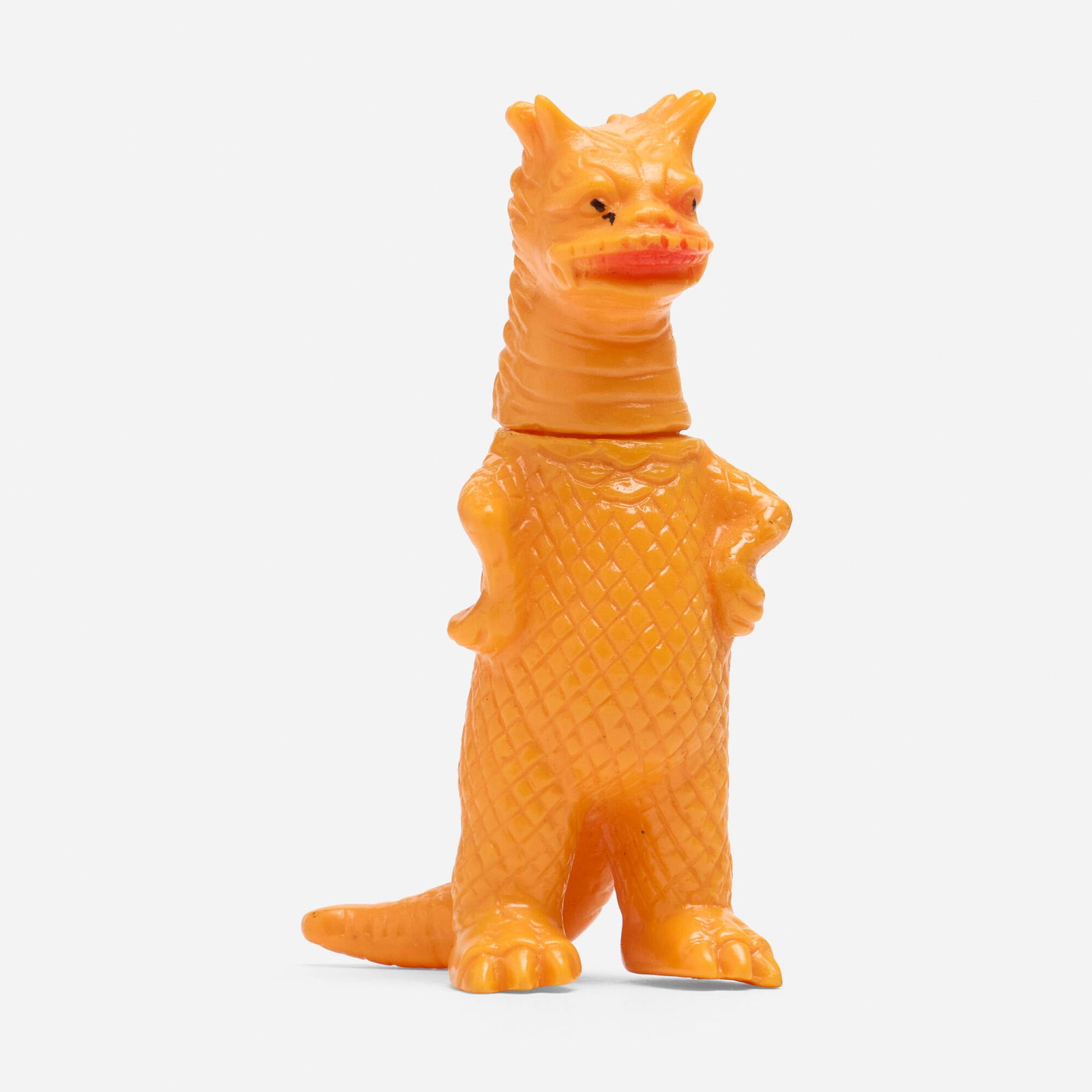 Bullmark Ultraman Bemular Mini Vinyl: Bullmark Ultraman Bemular Mini Vinyl Bullmark Japan, c. 1970 4 h x 2 w x 2.25 d in (10 x 5 x 6 cm) Condition notes: Overall very good condition with minimal scattered paint rubs. This work will ship f