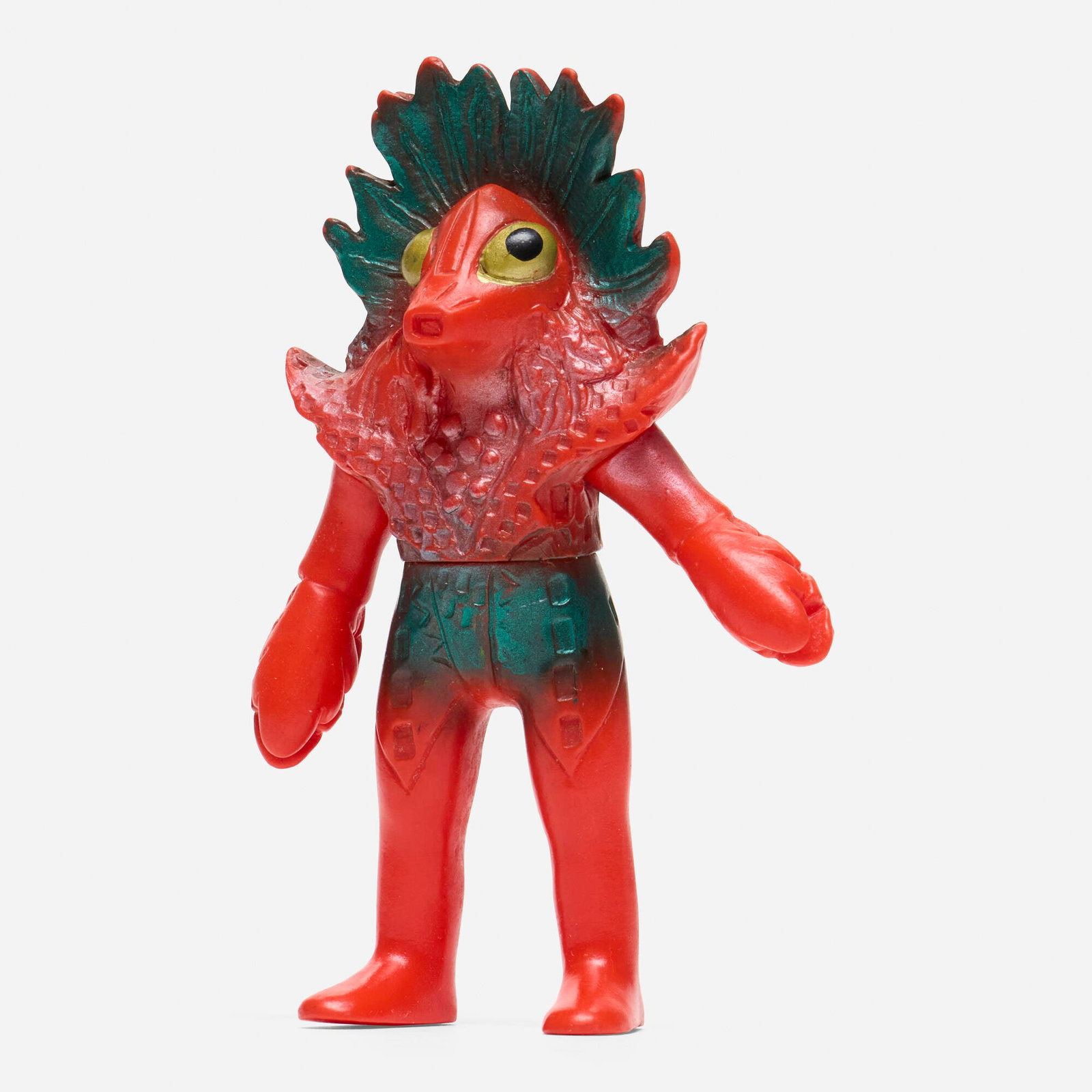 Marusan Ultraman Ace Guironian Medium Vinyl Late Production: Marusan Ultraman Ace Guironian Medium Vinyl Late Production Marusan Japan, c. 1970 5.5 h x 3.75 w x 1.25 d in (14 x 10 x 3 cm) Condition notes: Overall very good condition with minimal scattered paint
