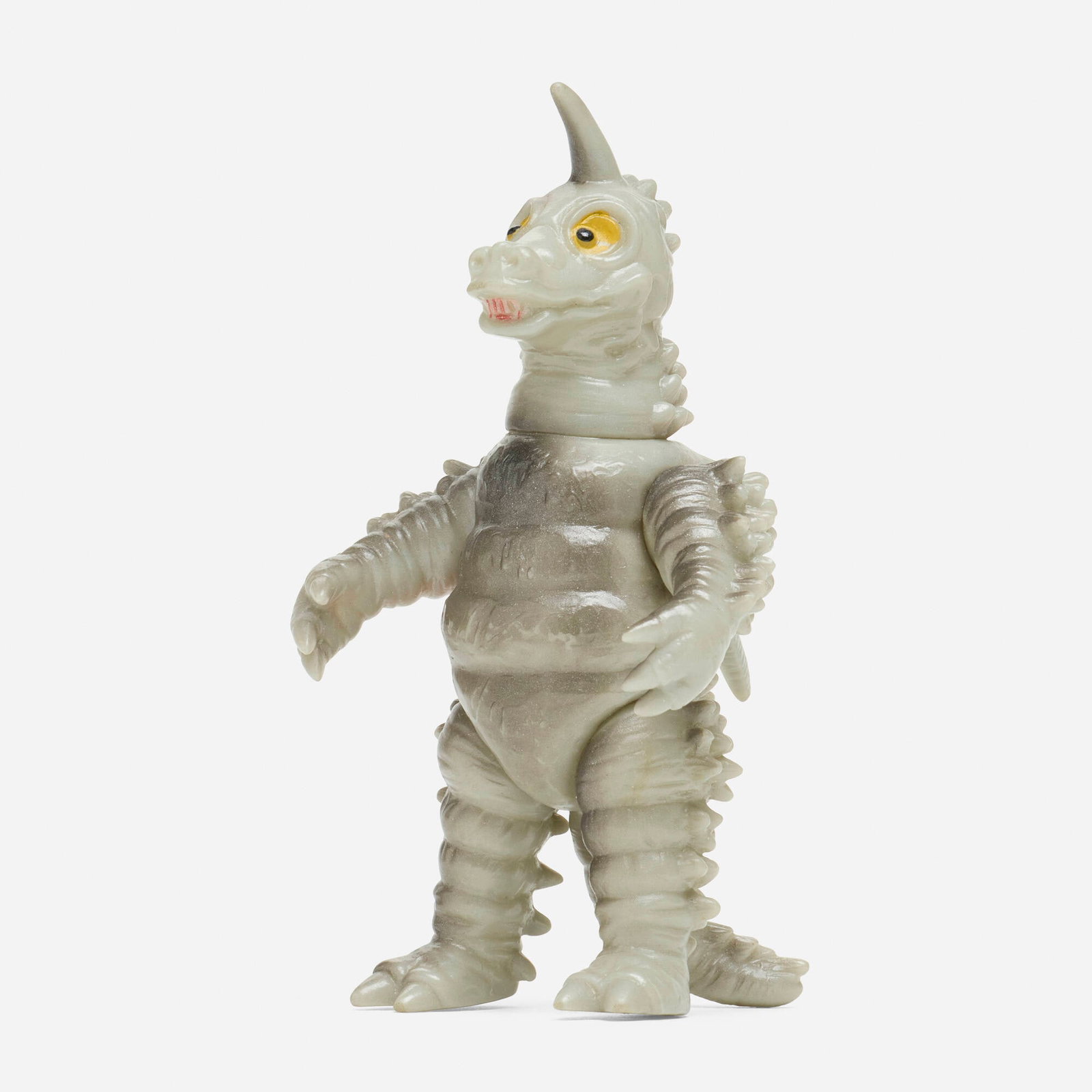Bullmark Ultraman Leo Kanedoras Medium Vinyl: Bullmark Ultraman Leo Kanedoras Medium Vinyl Bullmark Japan, c. 1970 5 h x 2.75 w x 2.75 d in (13 x 7 x 7 cm) Condition notes: Overall very good condition with minimal scattered paint rubs. This work