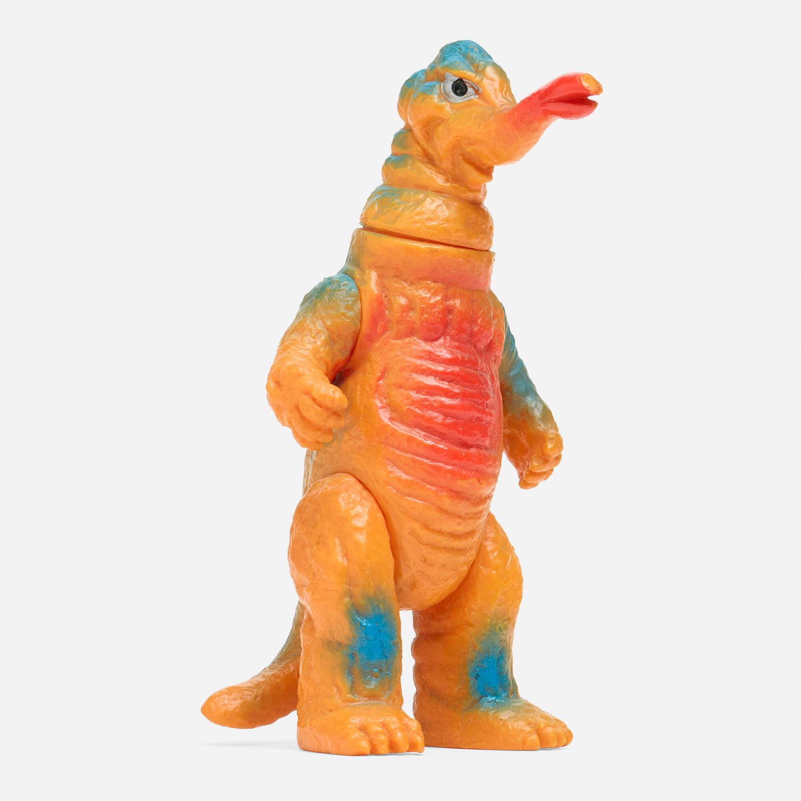 Bullmark Return of Ultraman Sartan Medium Vinyl: Bullmark Return of Ultraman Sartan Medium Vinyl Bullmark Japan, c. 1970 5.5 h x 2.25 w x 3.5 d in (14 x 6 x 9 cm) Condition notes: Overall very good condition with minimal scattered paint rubs. This w