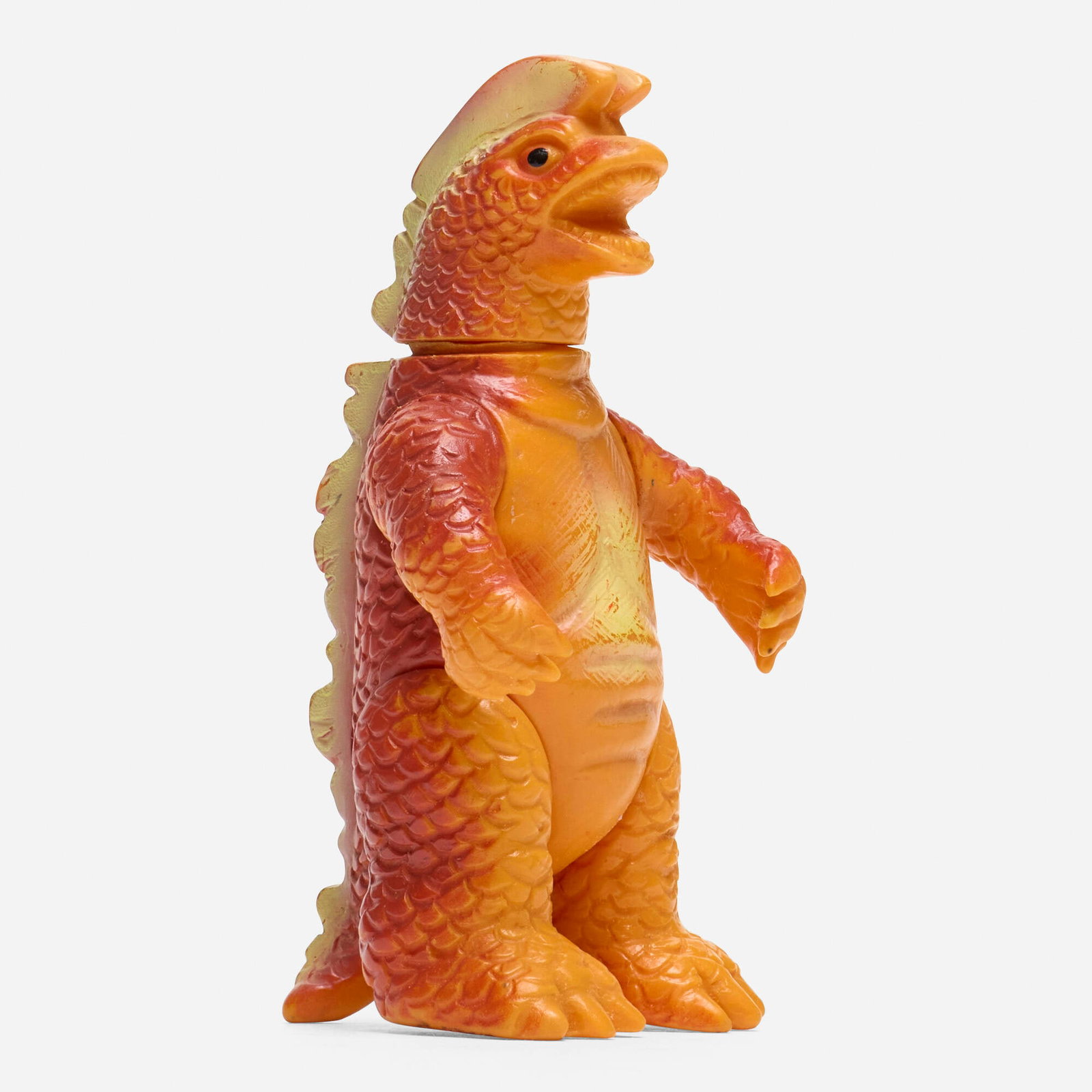 Bullmark Return of Ultraman Ghostron Medium Vinyl: Bullmark Return of Ultraman Ghostron Medium Vinyl Bullmark Japan, c. 1970 5 h x 2.5 w x 2.5 d in (13 x 6 x 6 cm) Condition notes: Overall very good condition with moderate scattered paint rubs. Writin