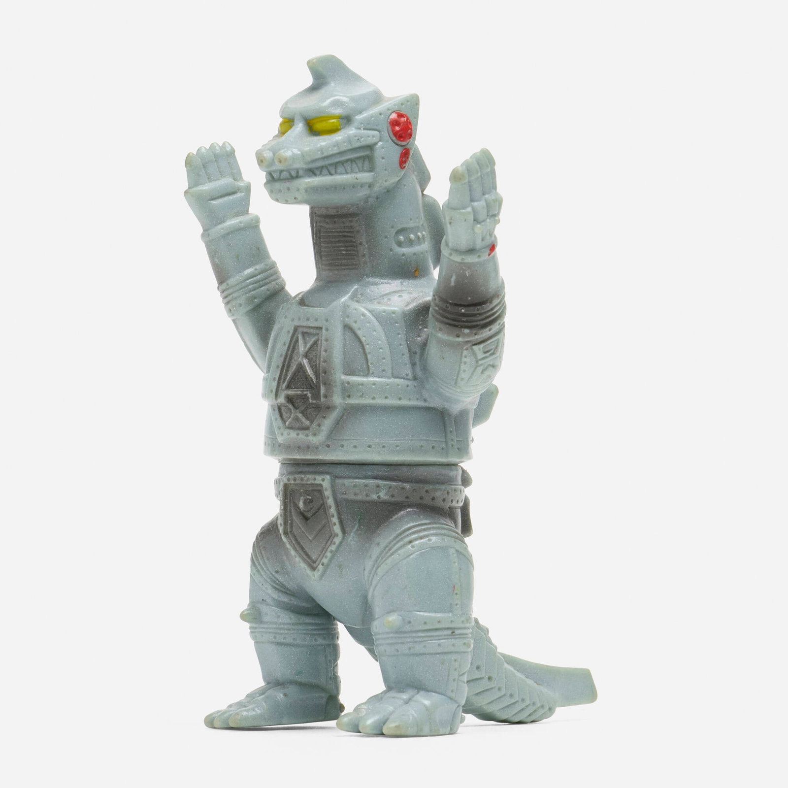 Bullmark Toho Mechagodzilla Panorama Mini Vinyl: Bullmark Toho Mechagodzilla Panorama Mini Vinyl Bullmark Japan, c. 1970 4.25 h x 2.5 w x 3 d in (11 x 6 x 8 cm) Condition notes: Overall very good condition with minimal scattered paint rubs. This wor