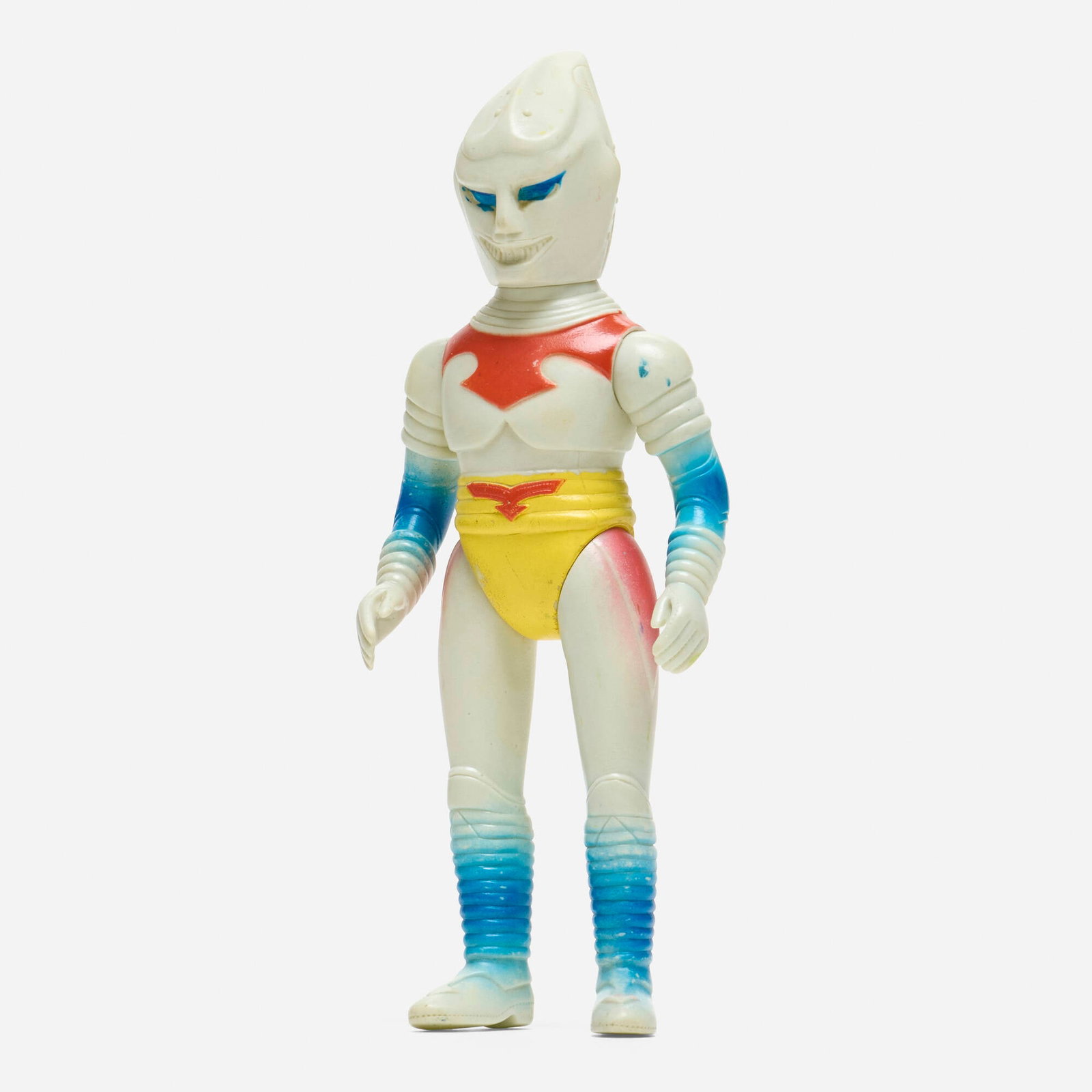 Bullmark Toho Jet Jaguar Medium Vinyl: Bullmark Toho Jet Jaguar Medium Vinyl Bullmark Japan, c. 1970 6.5 h x 2.5 w x 1.25 d in (17 x 6 x 3 cm) Condition notes: Overall very good condition with minimal scattered paint rubs. This work will s