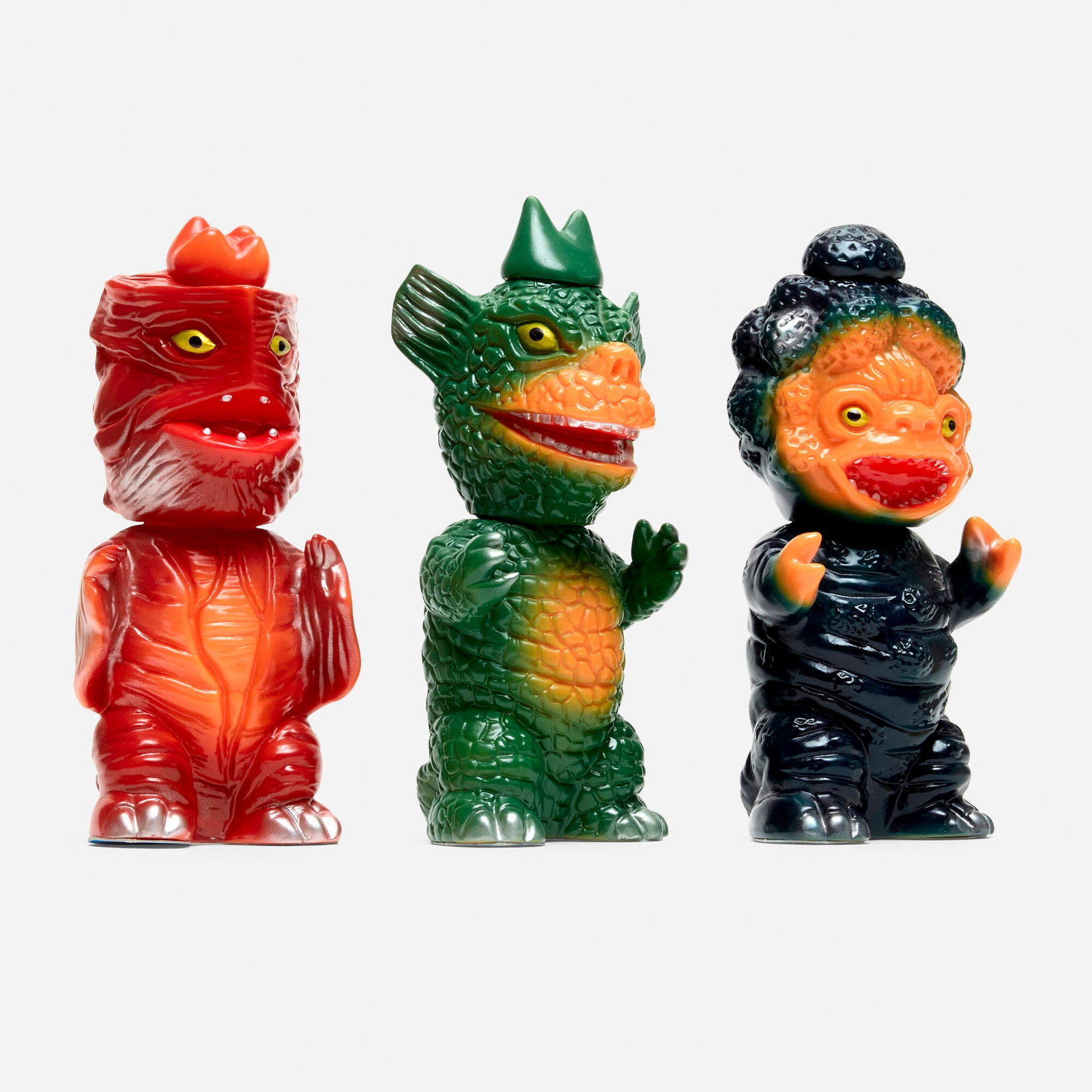 Zollmen Monster Parade Medium Vinyl Complete Set: Zollmen Monster Parade Medium Vinyl Complete Set Zollmen Japan, c. 2010 6.5 h x 3 w x 2.75 d in (17 x 8 x 7 cm) Condition notes: Very good condition with very good boxes. This work will ship from Mill
