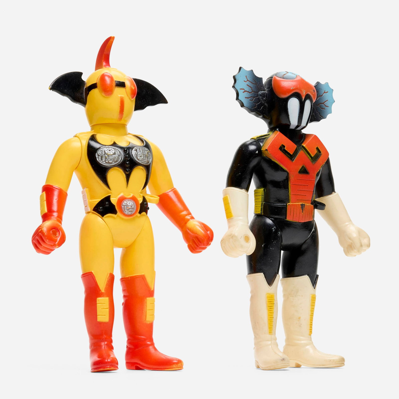 Bandai Akumizer 3 Evil and Zabitan Standard Vinyl Group: Bandai Akumizer 3 Evil and Zabitan Standard Vinyl Group Bandai Japan, c. 1970 10.75 h x 6 w x 2 d in (27 x 15 x 5 cm) 9.75 h x 5.5 w x 2 d in (25 x 14 x 5 cm) Condition notes: Overall good loose condi