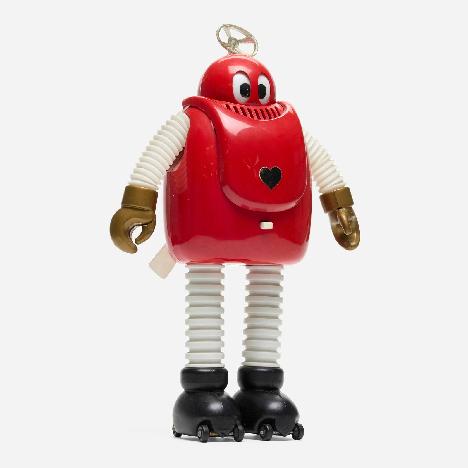 Popy Ganbare!! Robocon Large Talker with Records: Popy Ganbare!! Robocon Large Talker with Records Bullmark Japan, c. 1970 13.75 h x 9 w x 4.75 d in (35 x 23 x 12 cm) Condition notes: Overall good condition. Non working, includes good stickers and an