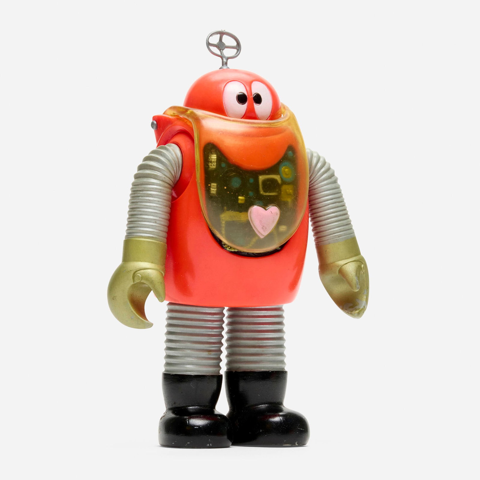 Bandai Ganbare!! Robocon Standard Vinyl: Bandai Ganbare!! Robocon Standard Vinyl Bandai Japan c. 1970 8.5 h x 5.75 w x 3.5 d in (22 x 15 x 9 cm) This work will ship from Millville, Massachusetts.