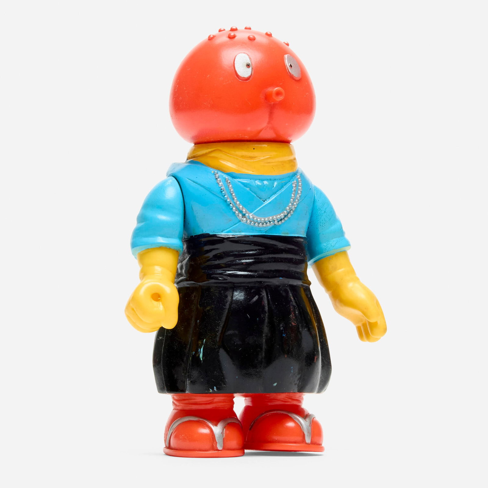 Bandai Ganbare!! Robocon Robo Gera Medium Vinyl: Bandai Ganbare!! Robocon Robo Gera Medium Vinyl Bandai Japan, c. 1970 6.5 h x 4.25 w x 2.5 d in (17 x 11 x 6 cm) Condition notes: Overall very good condition with minimal scattered paint rubs. This