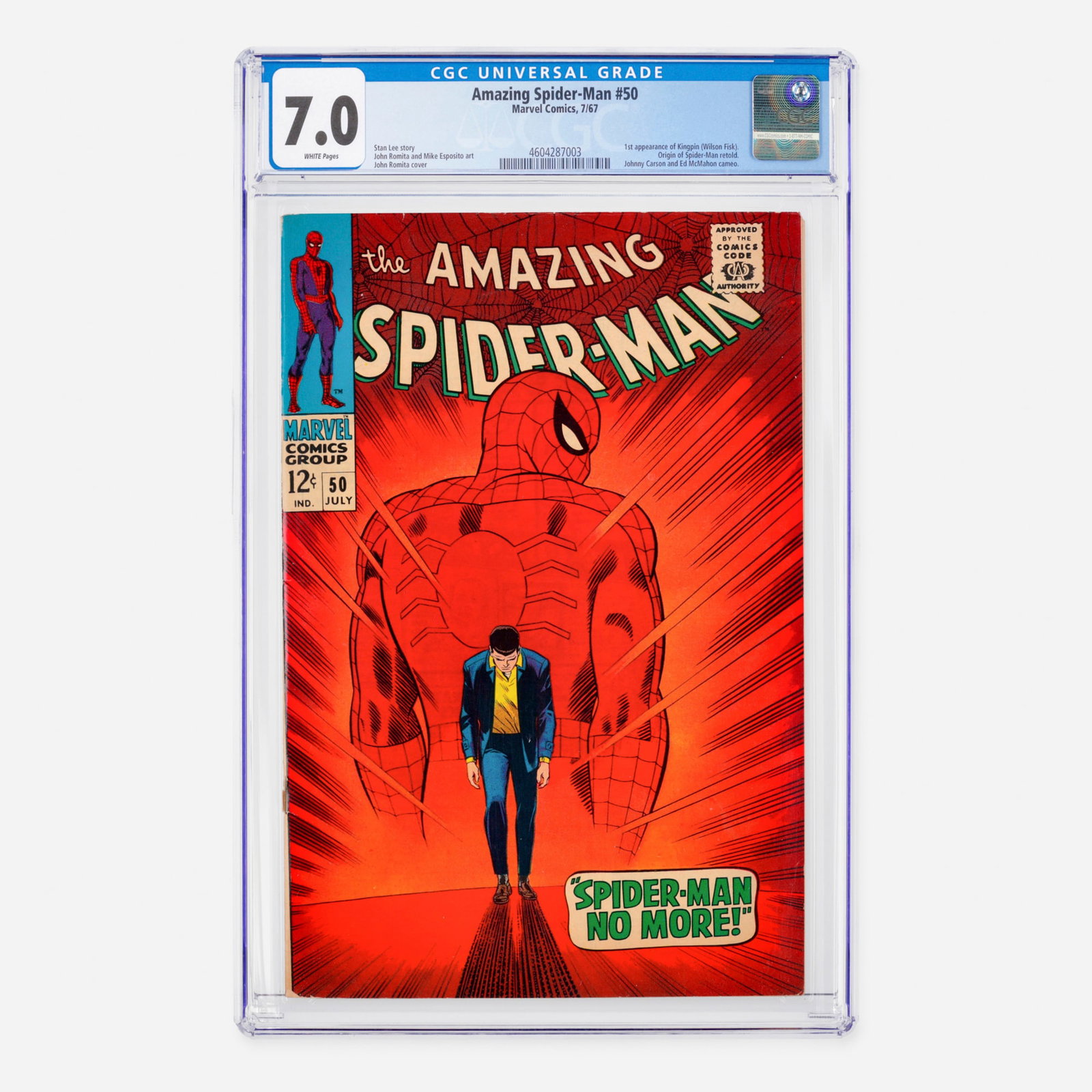 Marvel Comics Amazing Spider-Man #50 CGC 7.0 (1 of 2)