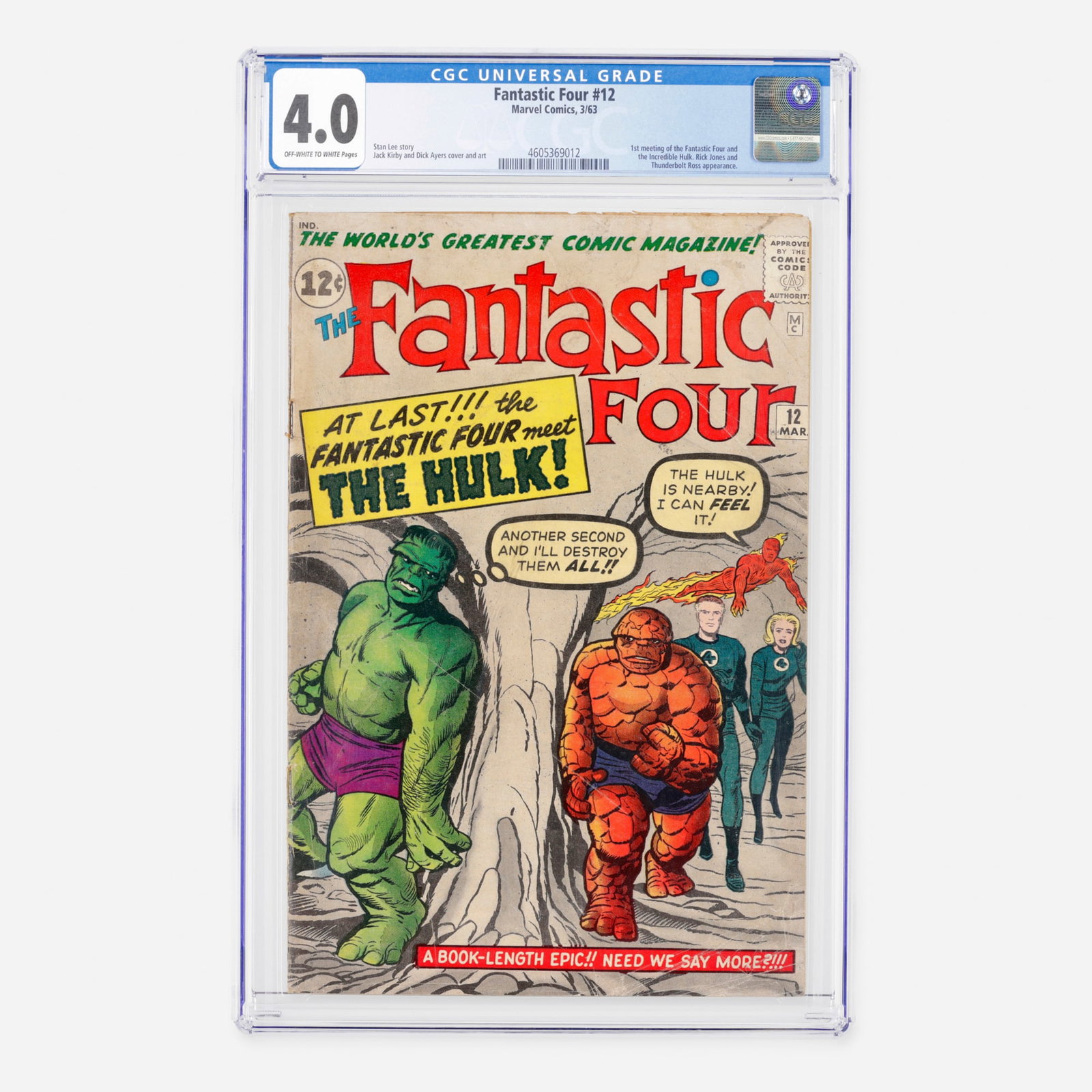 Marvel Comics Fantastic Four #12 CGC 4.0 (1 of 2)
