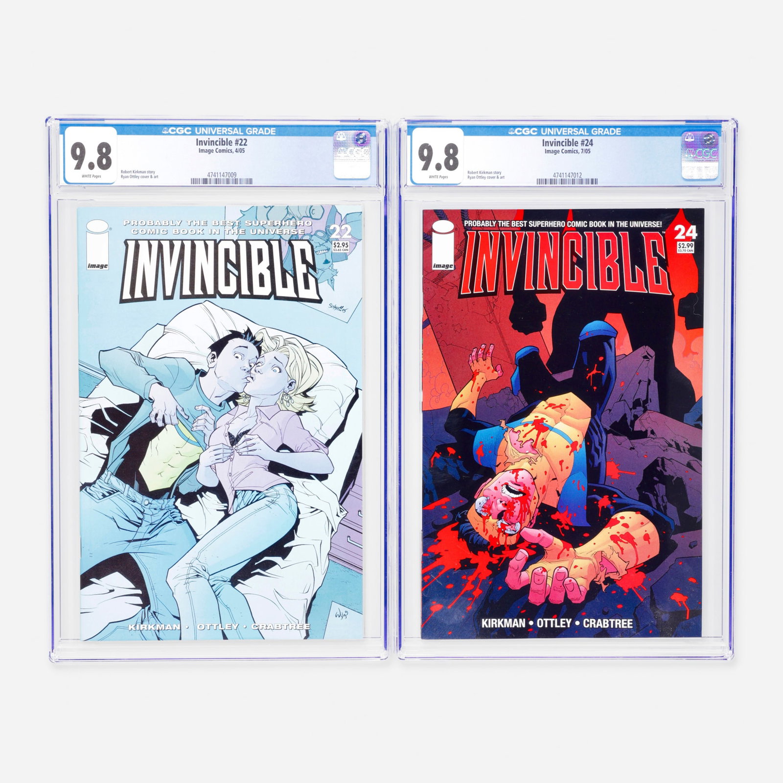 2 Image Comics Invincible #22 and #24 CGC 9.8 Group (1 of 2)