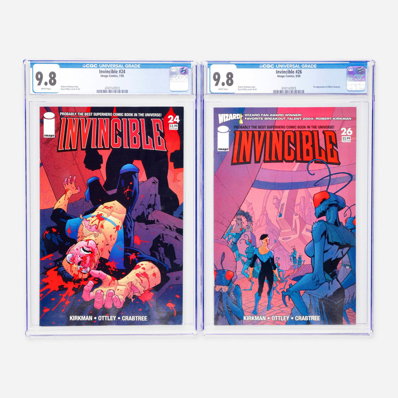 2 Image Comics Invincible #24 and #26 CGC 9.8 Group (1 of 2)