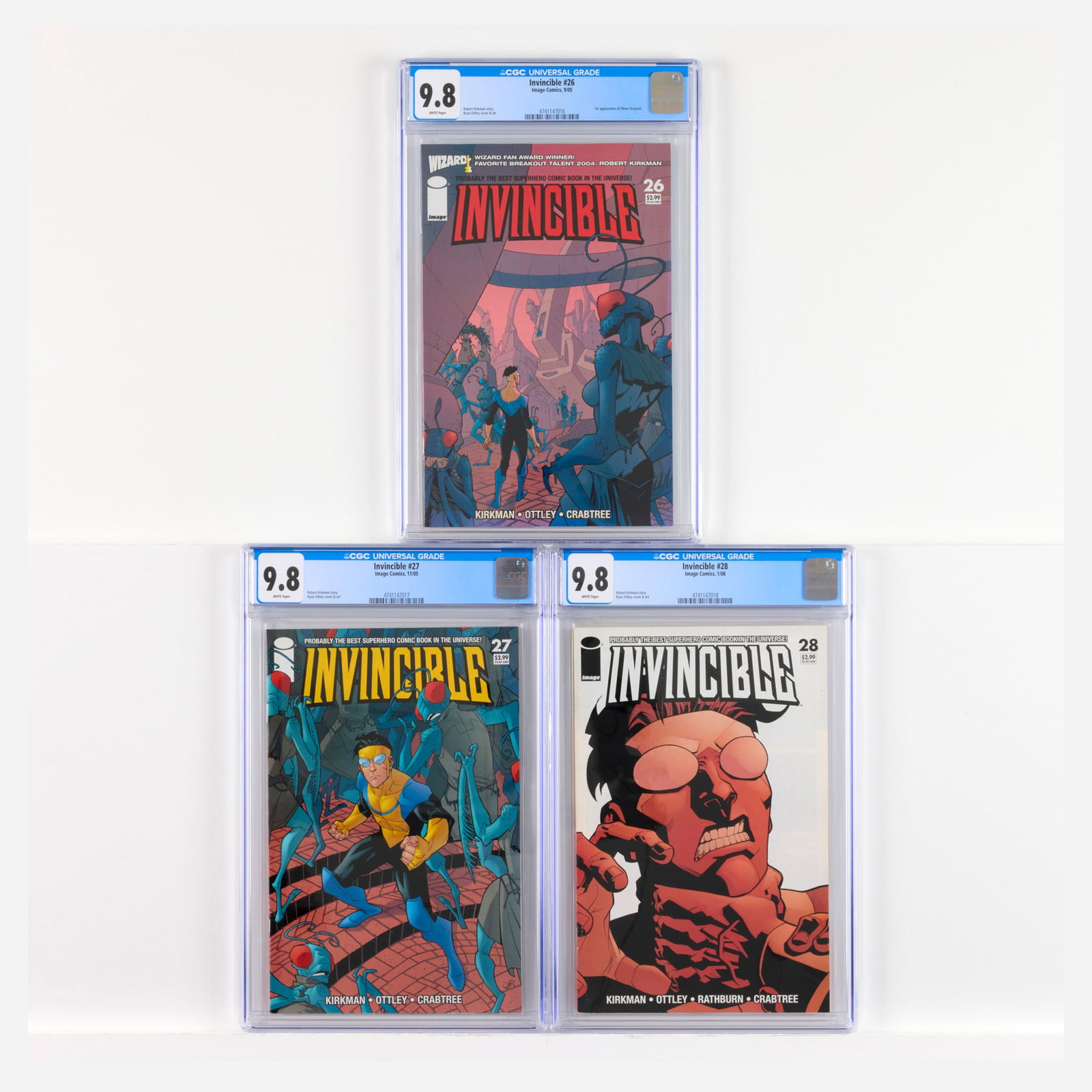 3 Image Comics Invincible #26-#28 CGC 9.8 Group (1 of 2)