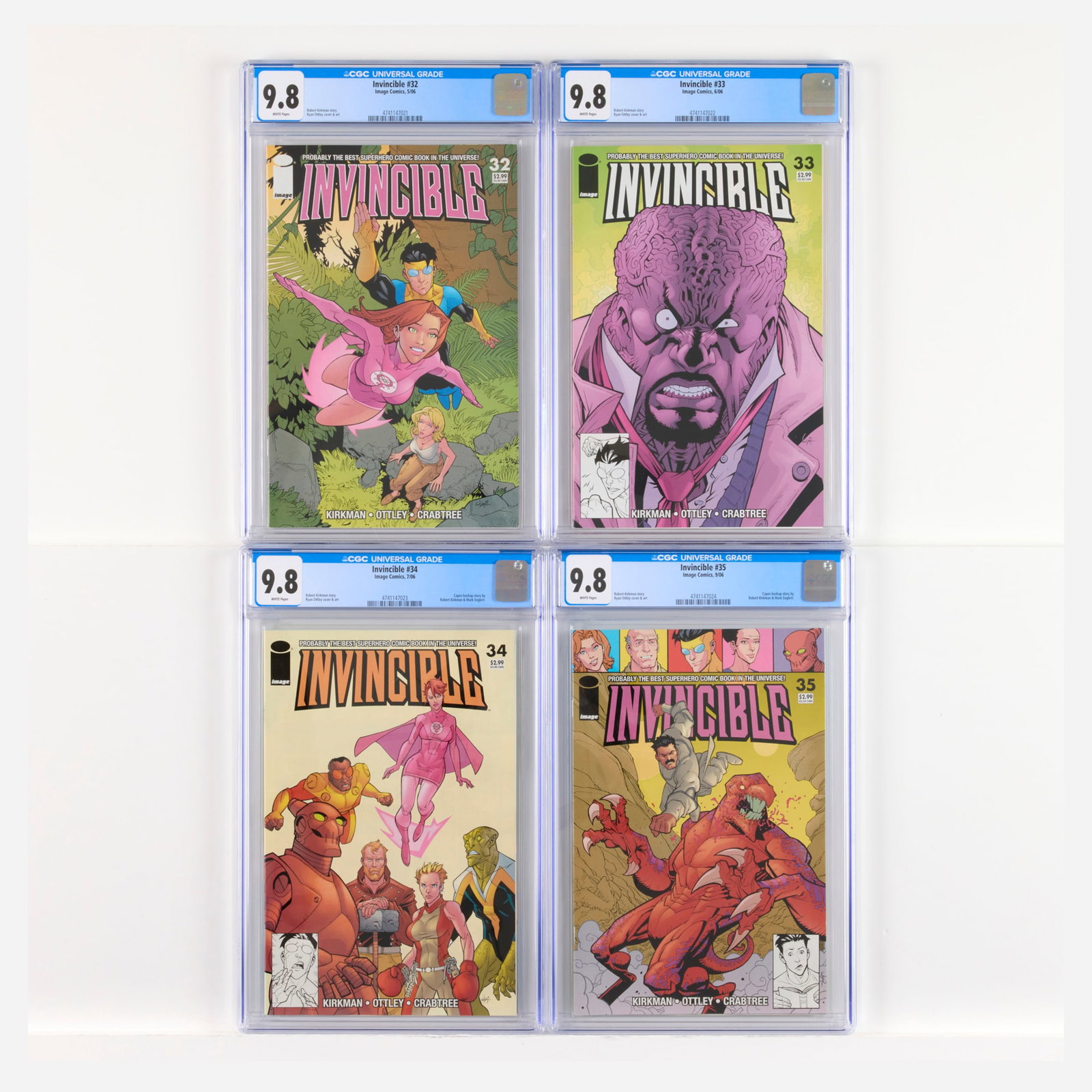 4 Image Comics Invincible #32-#35 CGC 9.8 Group (1 of 2)