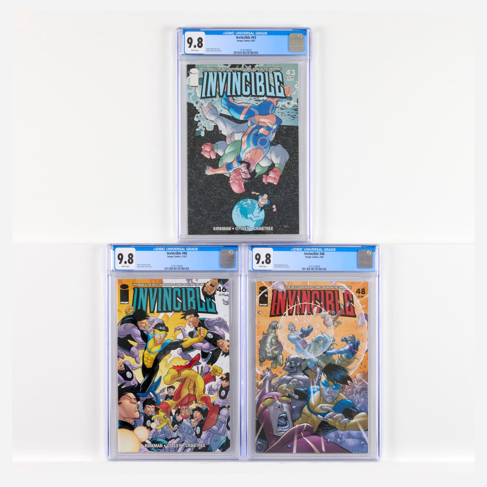 3 Image Comics Invincible #43, #46 and #48 CGC 9.8 Group (1 of 2)