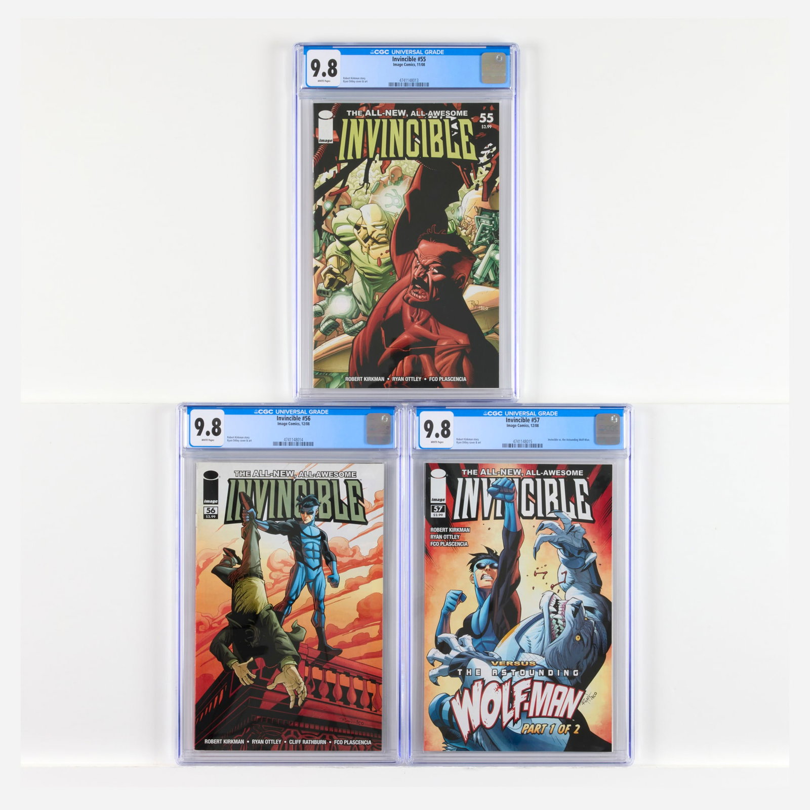 3 Image Comics Invincible #55-#57 CGC 9.8 Group (1 of 2)