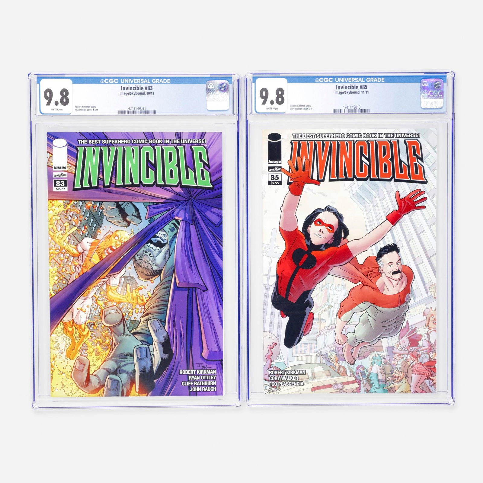 2 Image/Skybound Invincible #83 and #85 CGC 9.8 Group (1 of 2)
