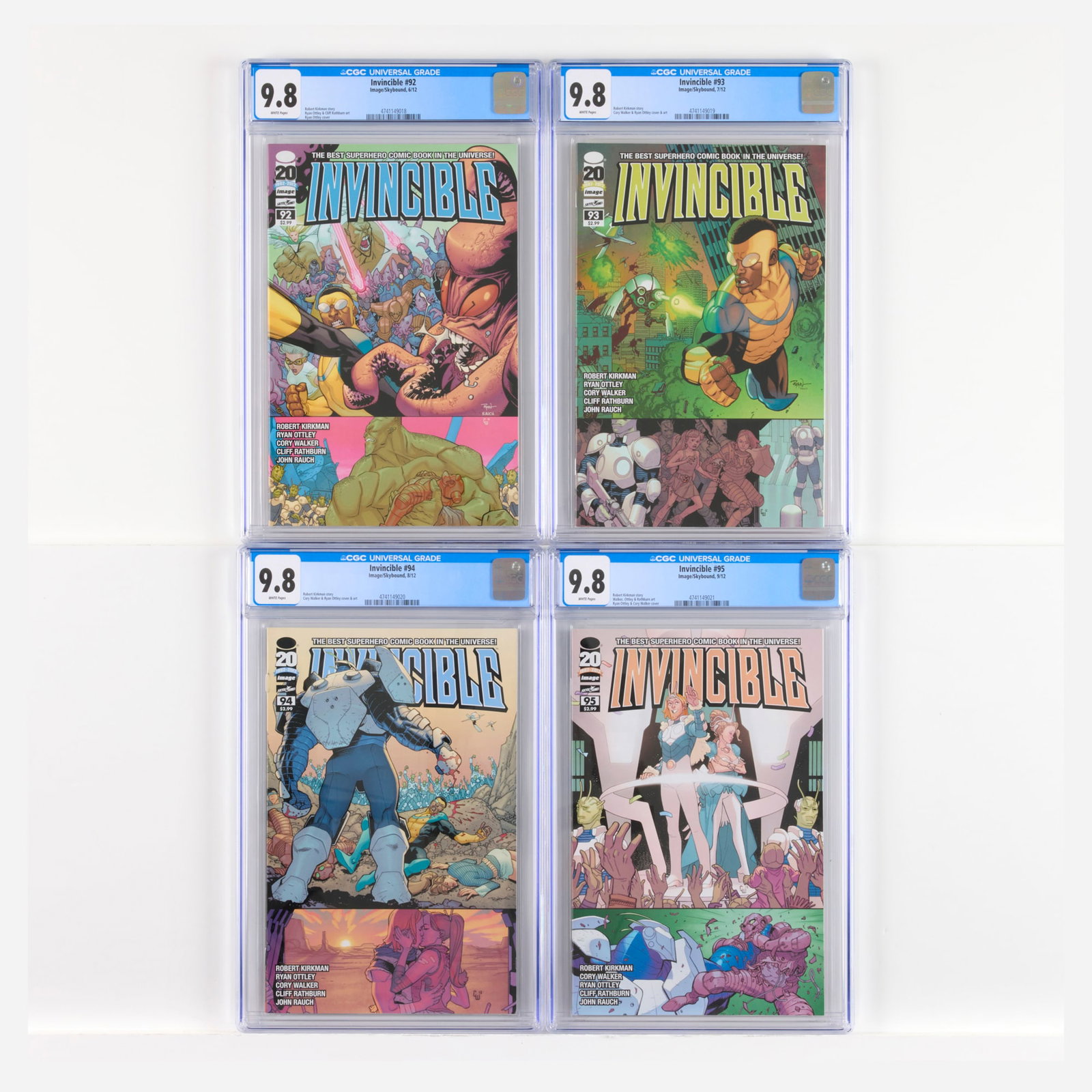 4 Image/Skybound Invincible #92-#95 CGC 9.8 Group (1 of 2)