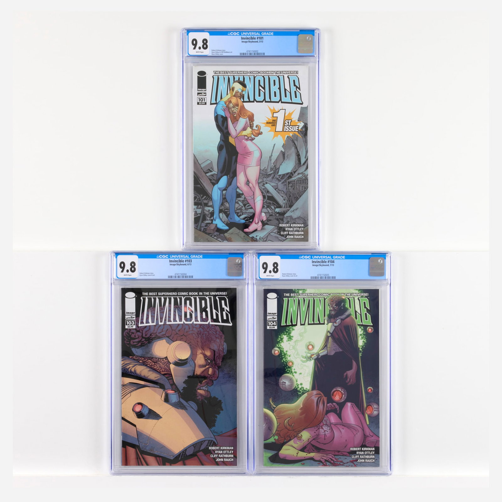 3 Image/Skybound Invincible #101, #103 and #104 CGC 9.8 Group (1 of 2)