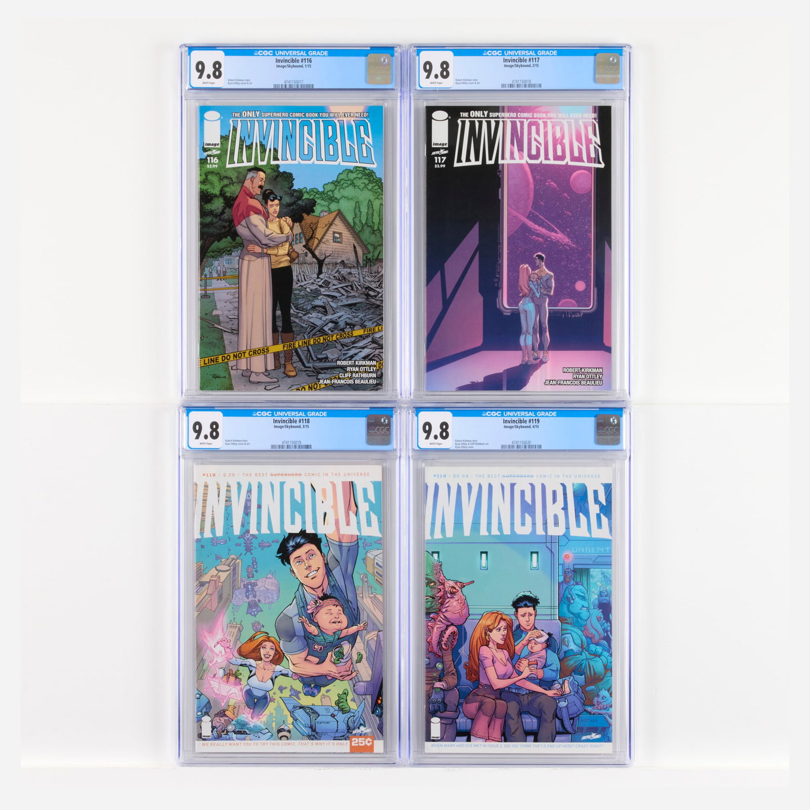 4 Image/Skybound Invincible #116-#119 CGC 9.8 Group (1 of 2)