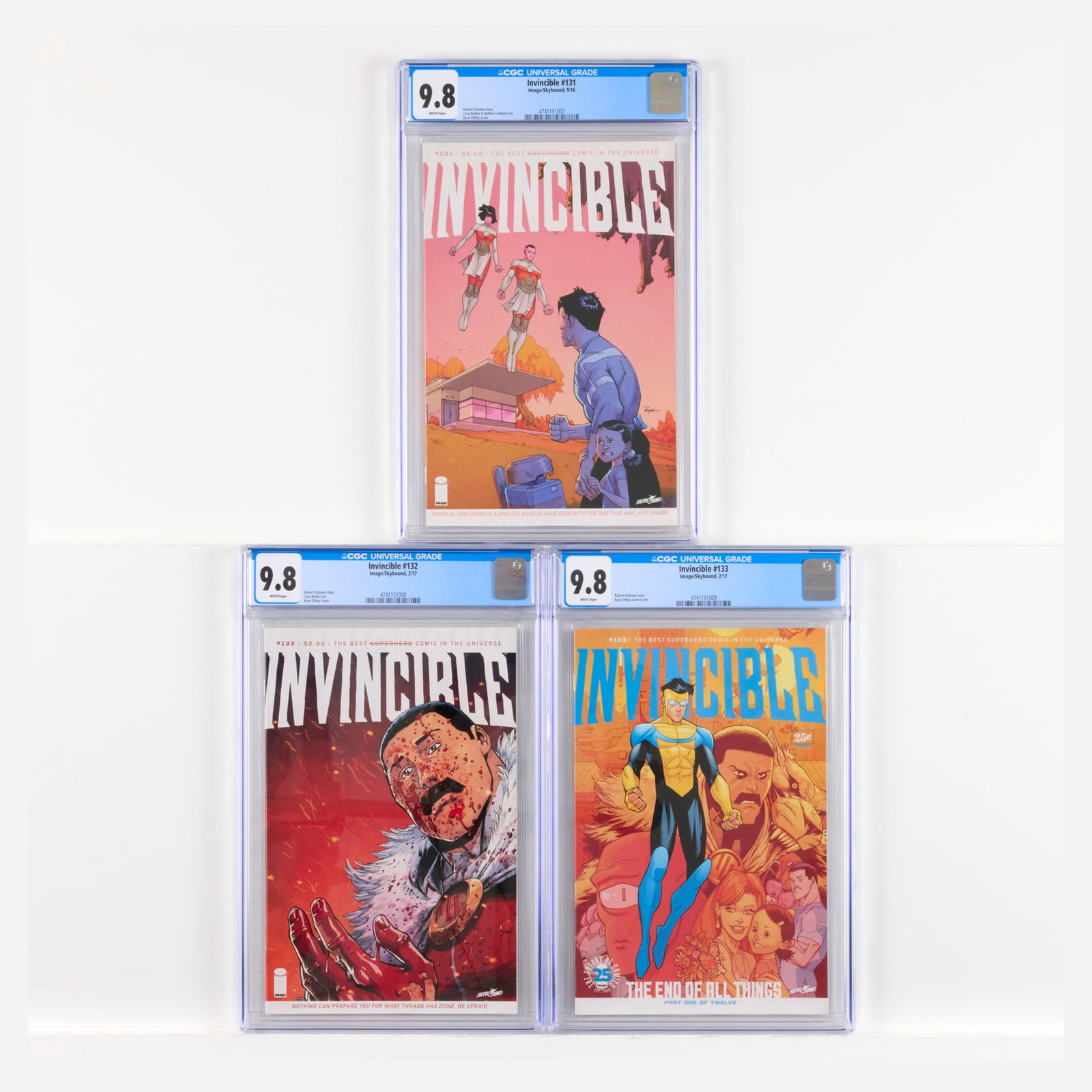 3 Image/Skybound Invincible #131-#133 CGC 9.8 Group (1 of 2)