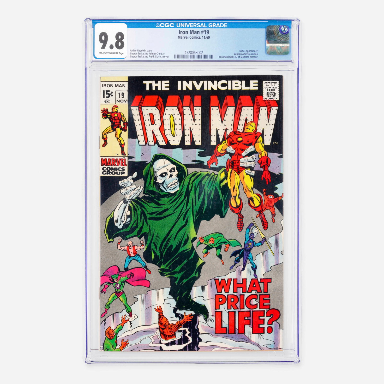 Marvel Comics Iron Man #19 CGC 9.8 (1 of 3)