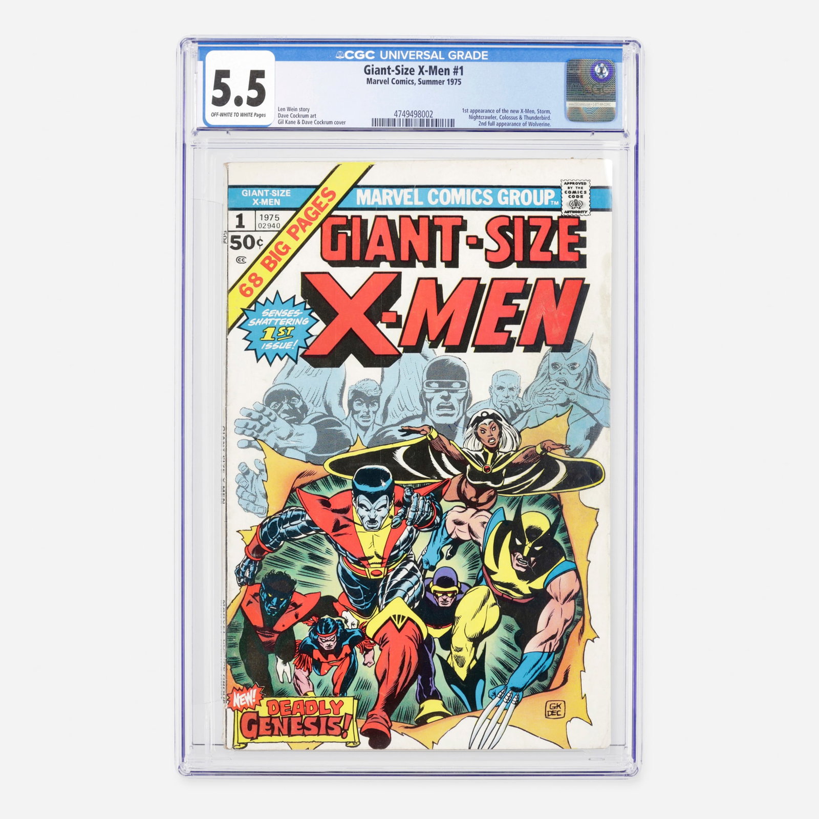 Marvel Comics Giant-Size X-Men #1 CGC 5.5 (1 of 2)