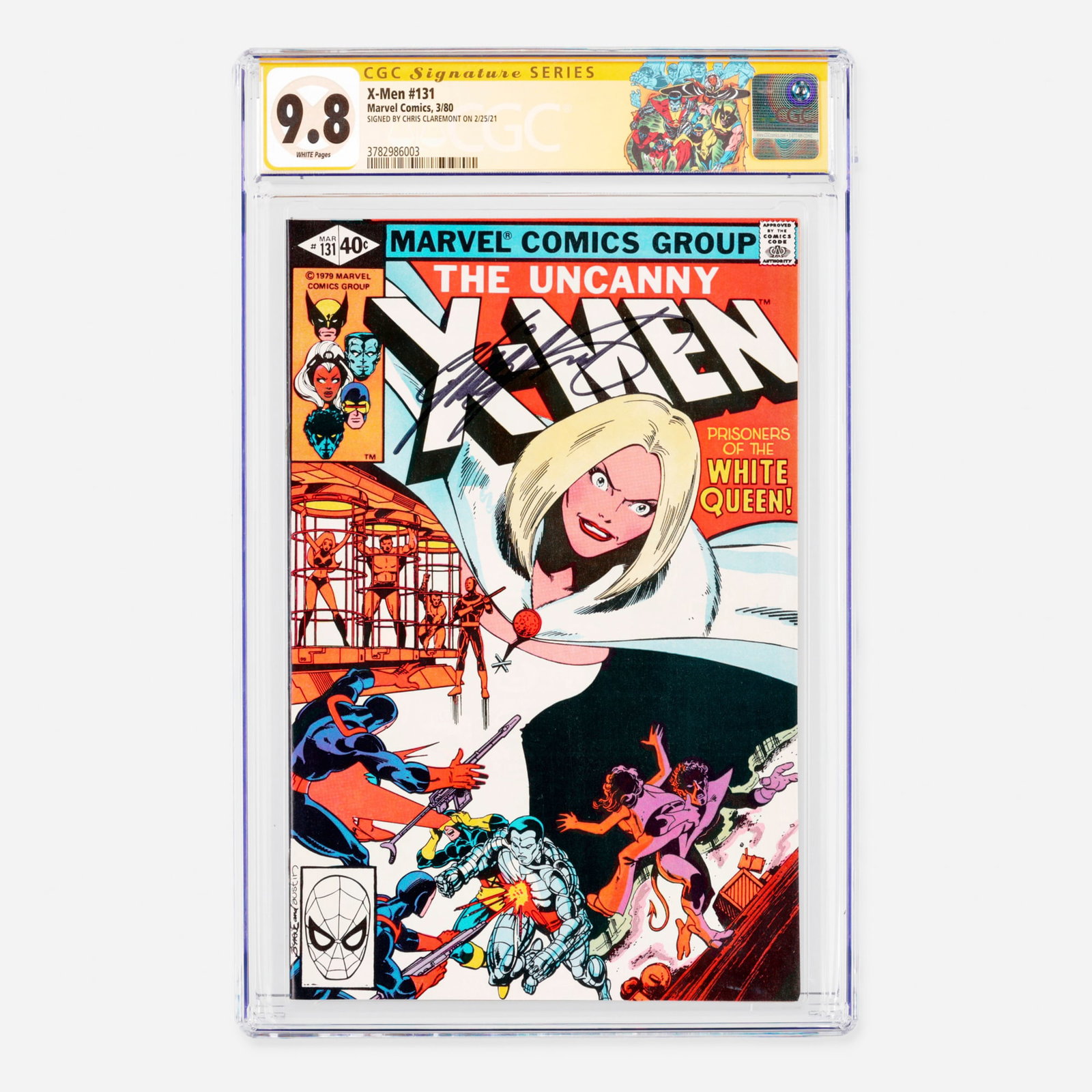 Marvel Comics X-Men #131 CGC 9.8 Signature Series Chris Claremont: Marvel Comics X-Men #131 CGC 9.8 Signature Series Chris Claremont USA, 1980 A phenomenal Bronze Age collector's item featuring the second appearance of Dazzler and an appearance by Emma Frost. Th